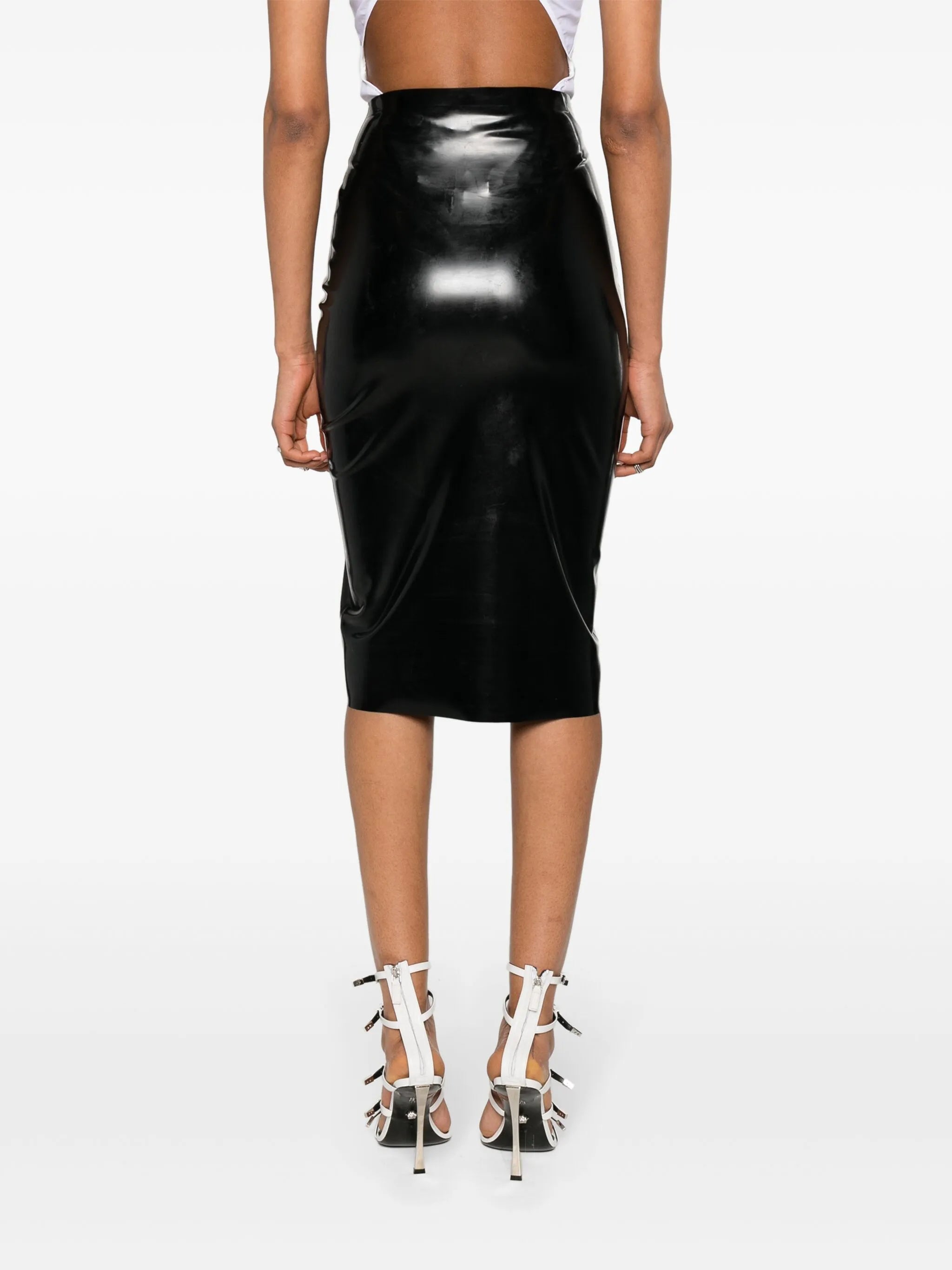 latex pencil skirt