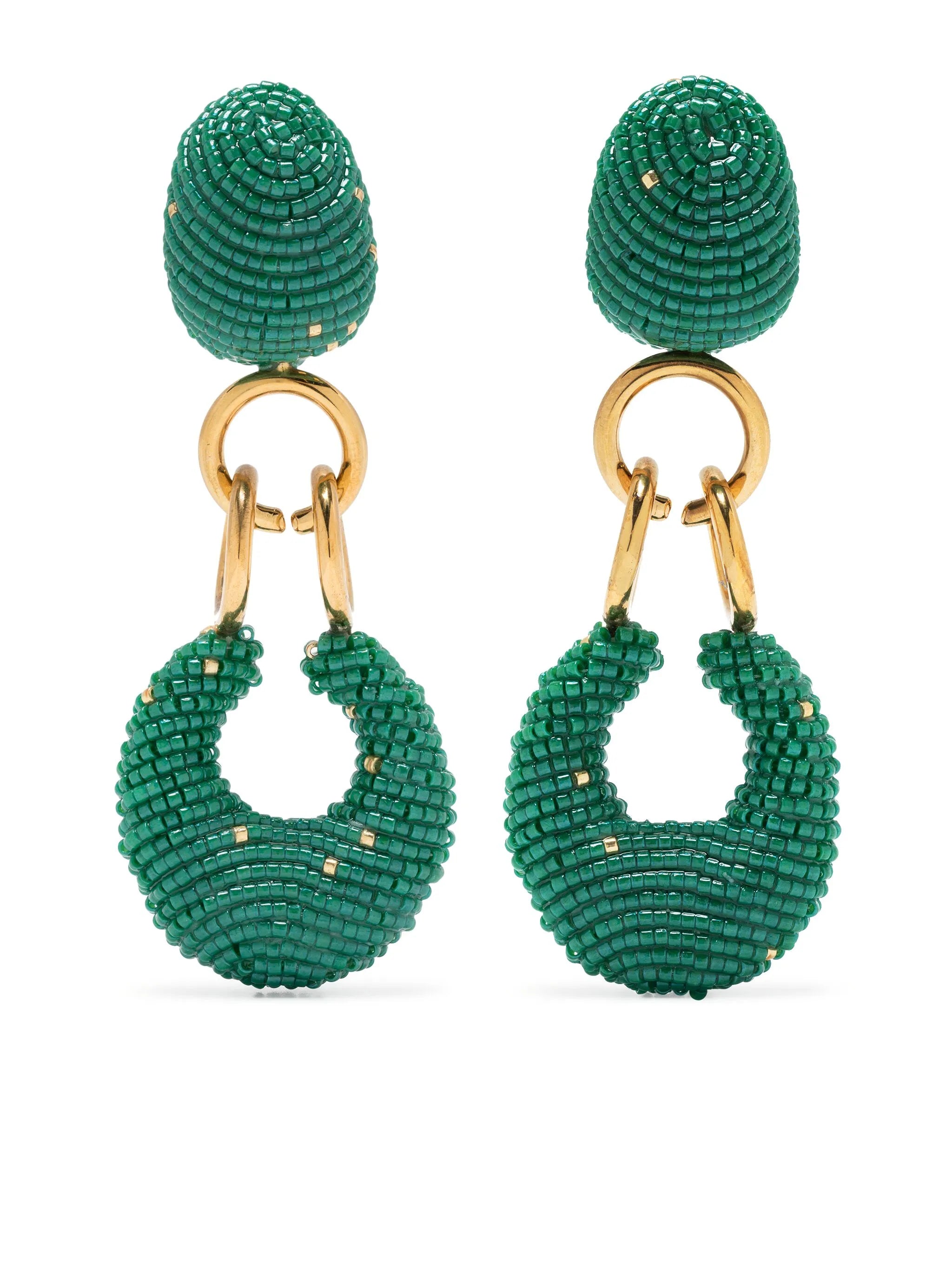 Inco 24kt gold plated beaded earrings