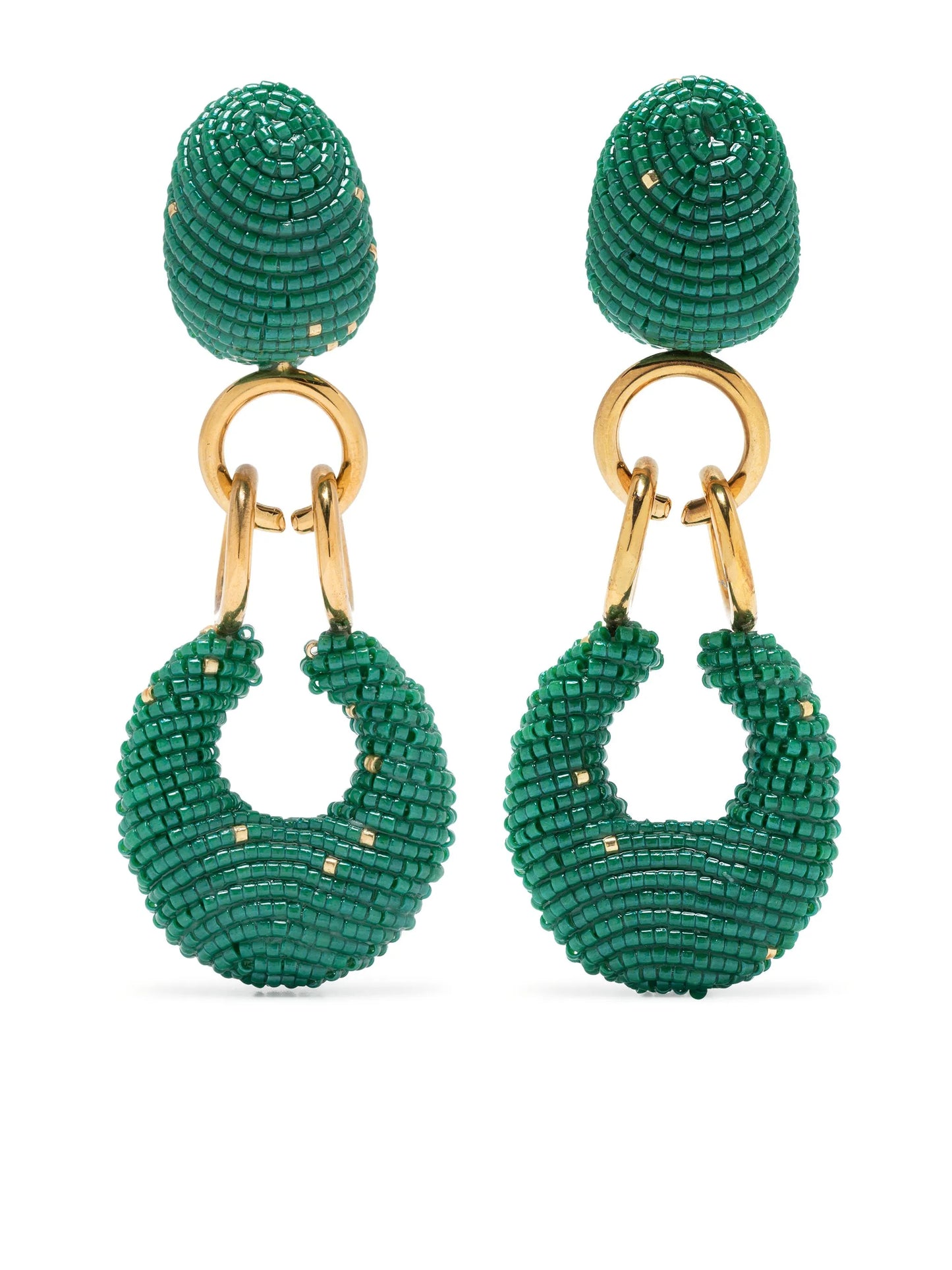 Inco 24kt gold plated beaded earrings