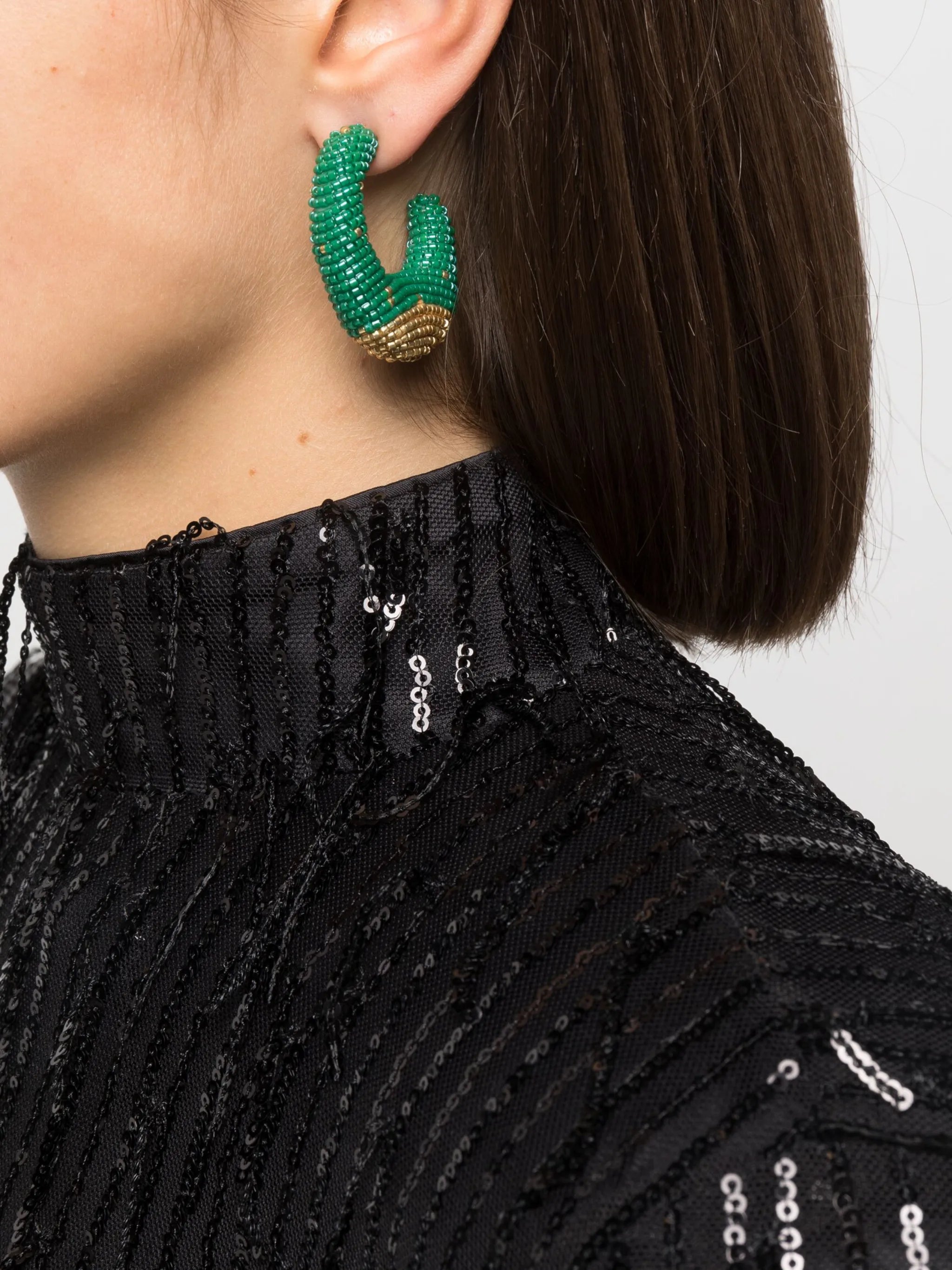 Torra beaded hoop earrings