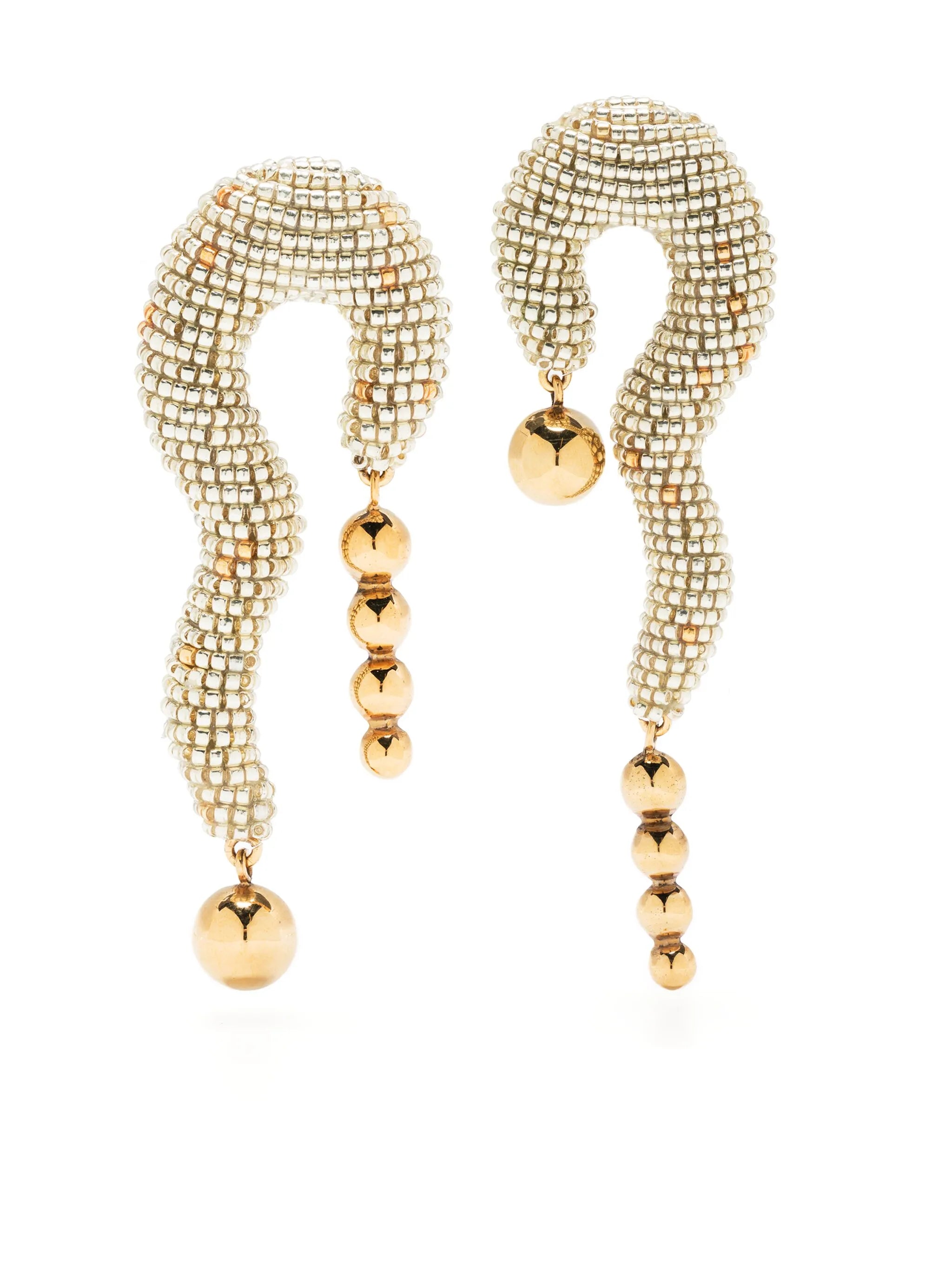 Sunset 24kt gold-plated beaded earrings