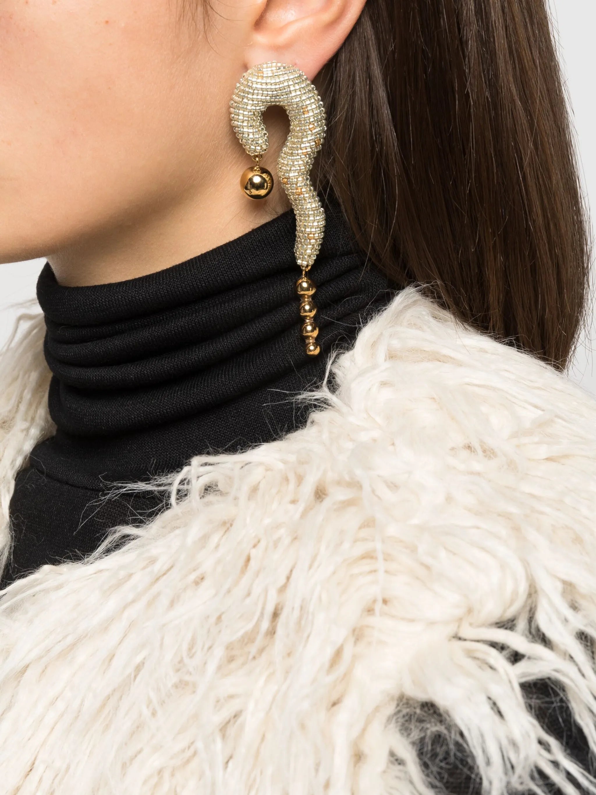 Sunset 24kt gold-plated beaded earrings