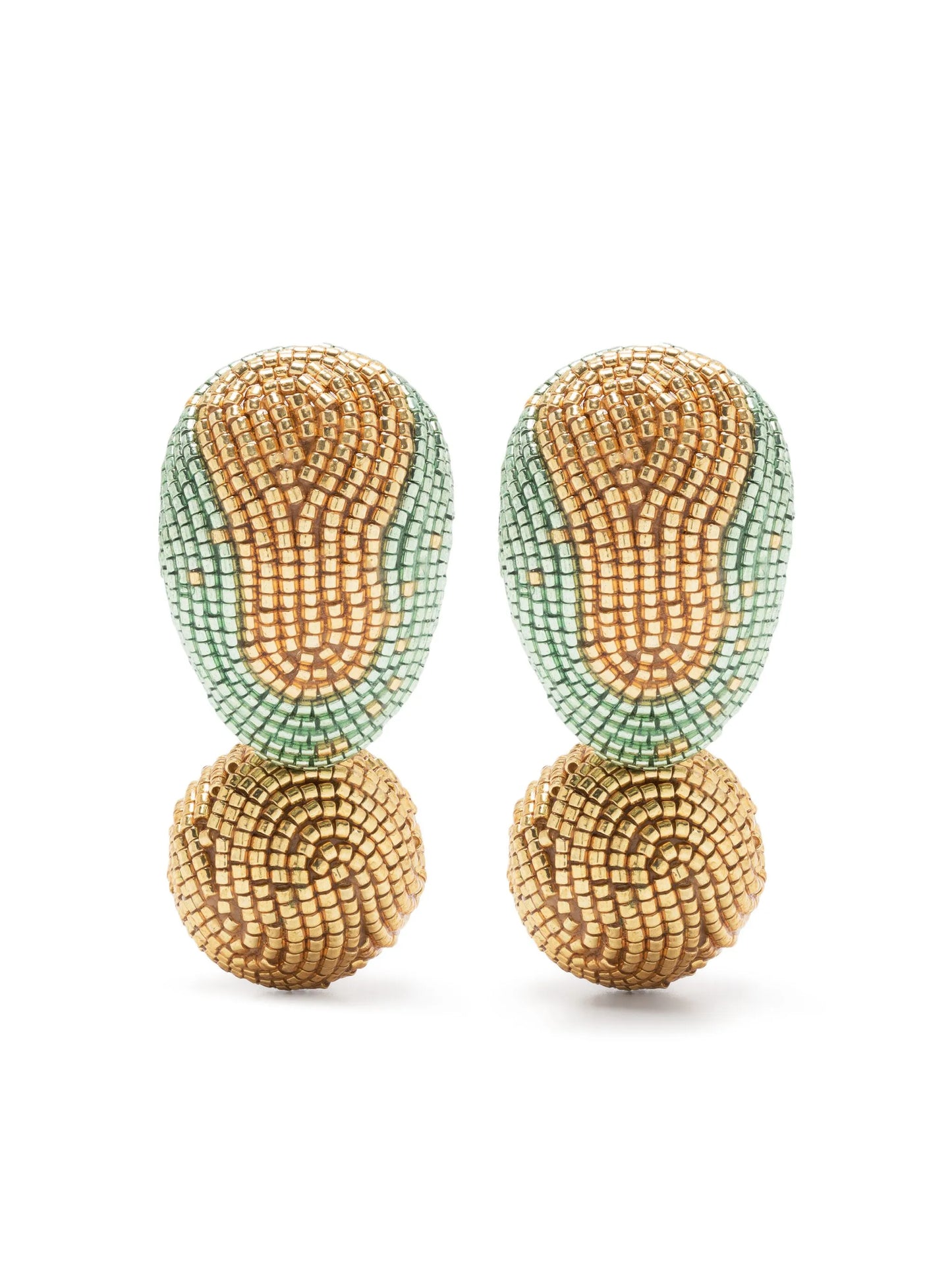 Agua 24kt gold plated beaded earrings