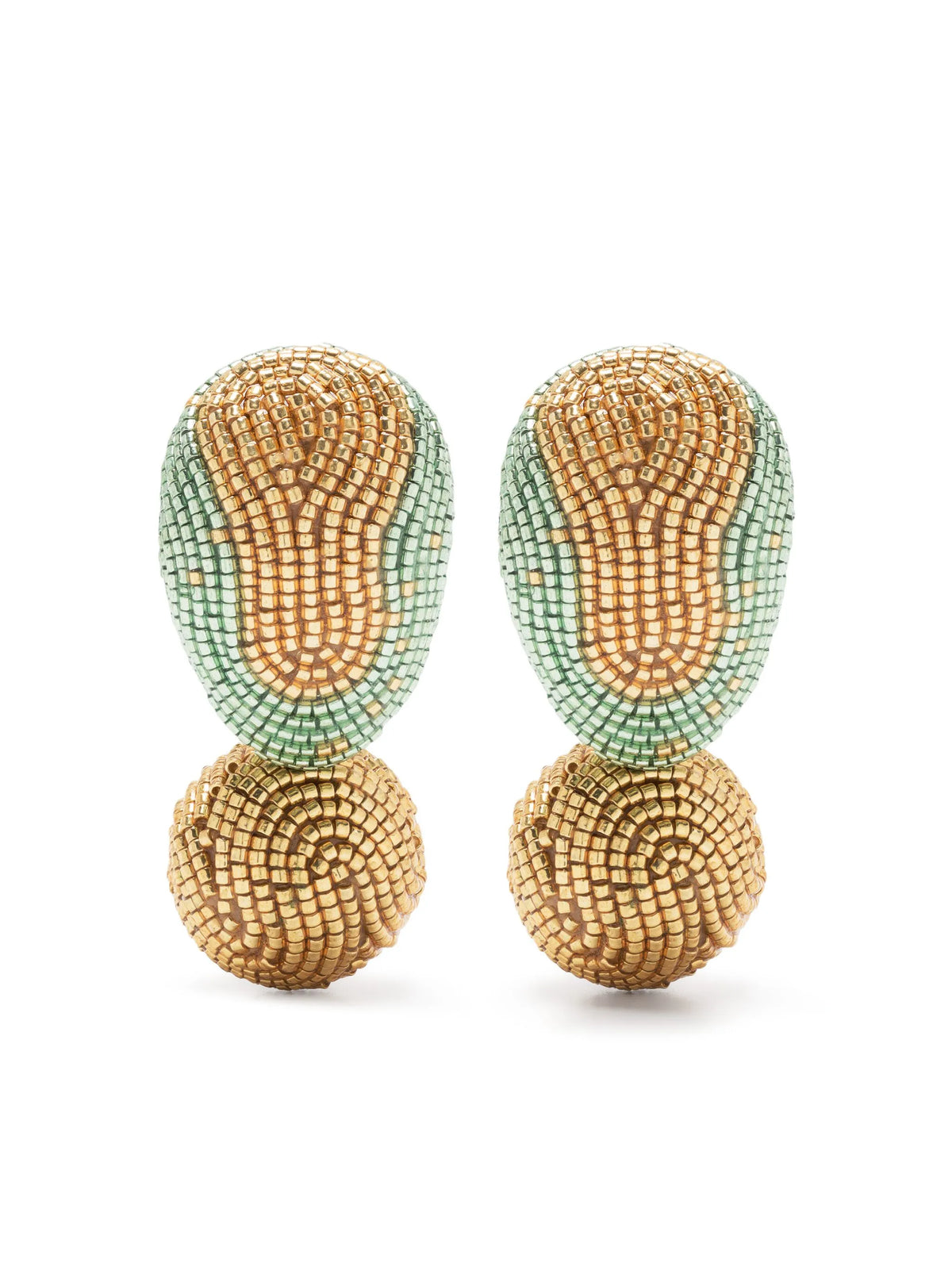 Agua 24kt gold plated beaded earrings