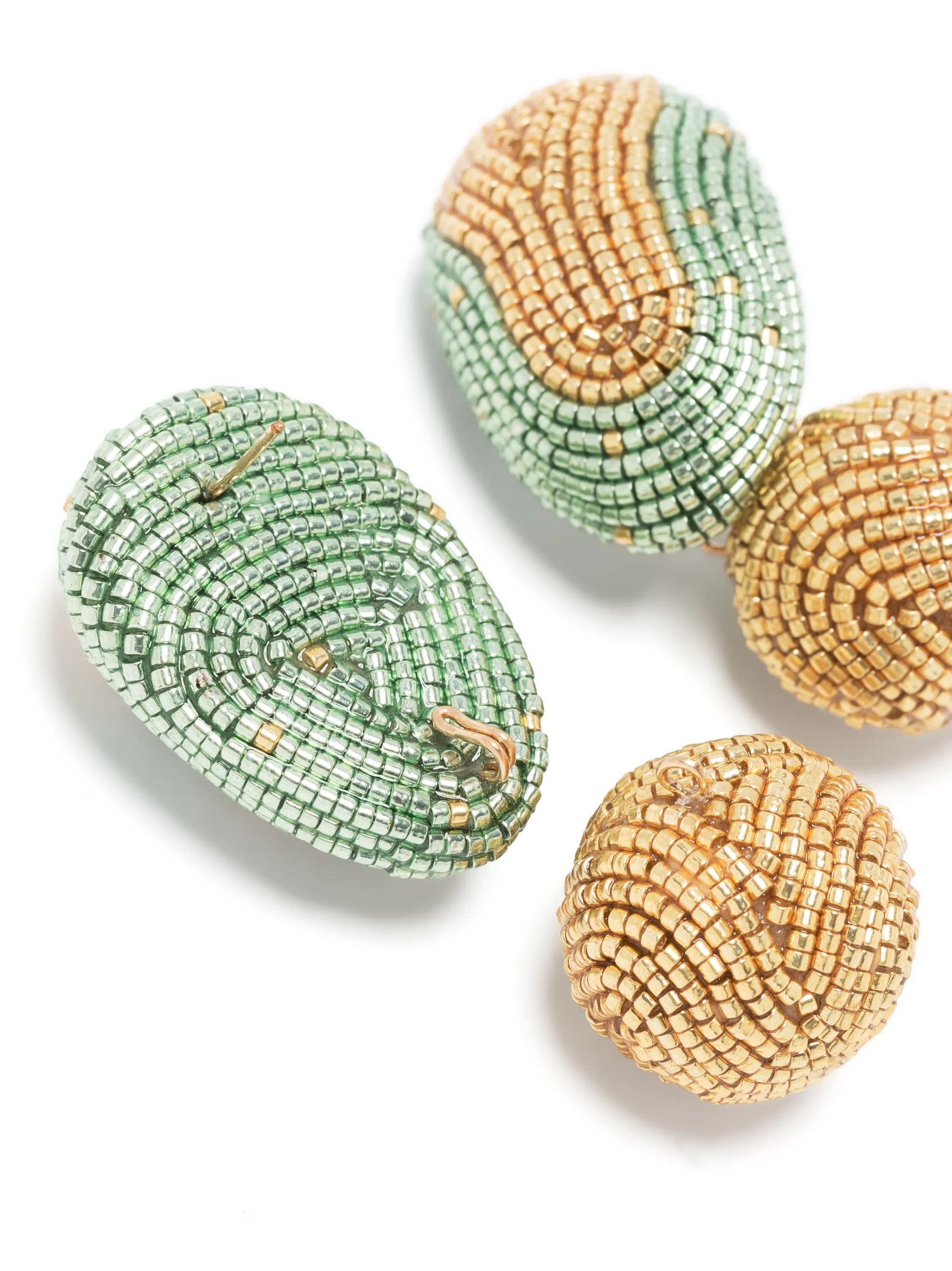 Agua 24kt gold plated beaded earrings