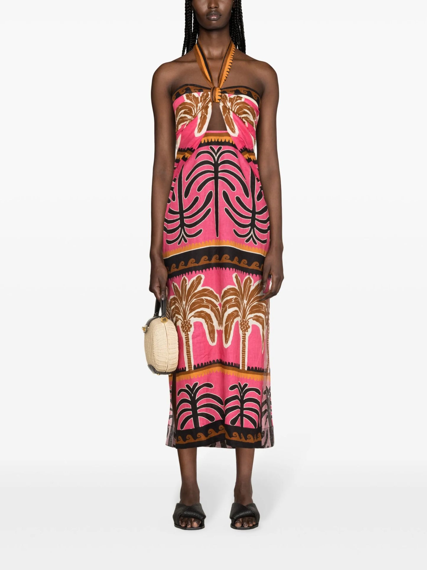 Unexpected Symbolism linen midi dress