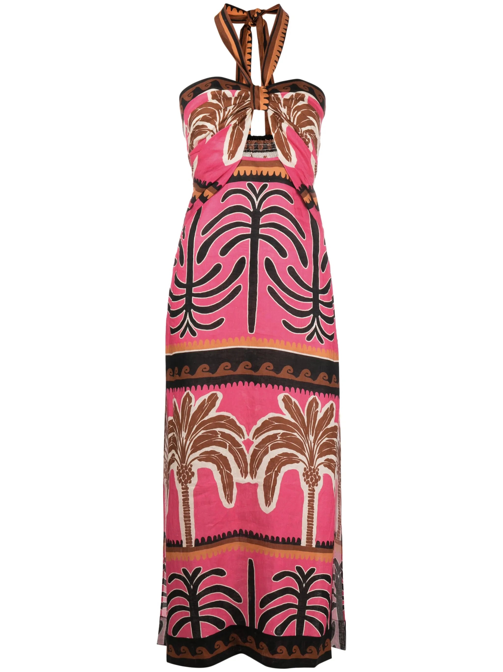 Unexpected Symbolism linen midi dress
