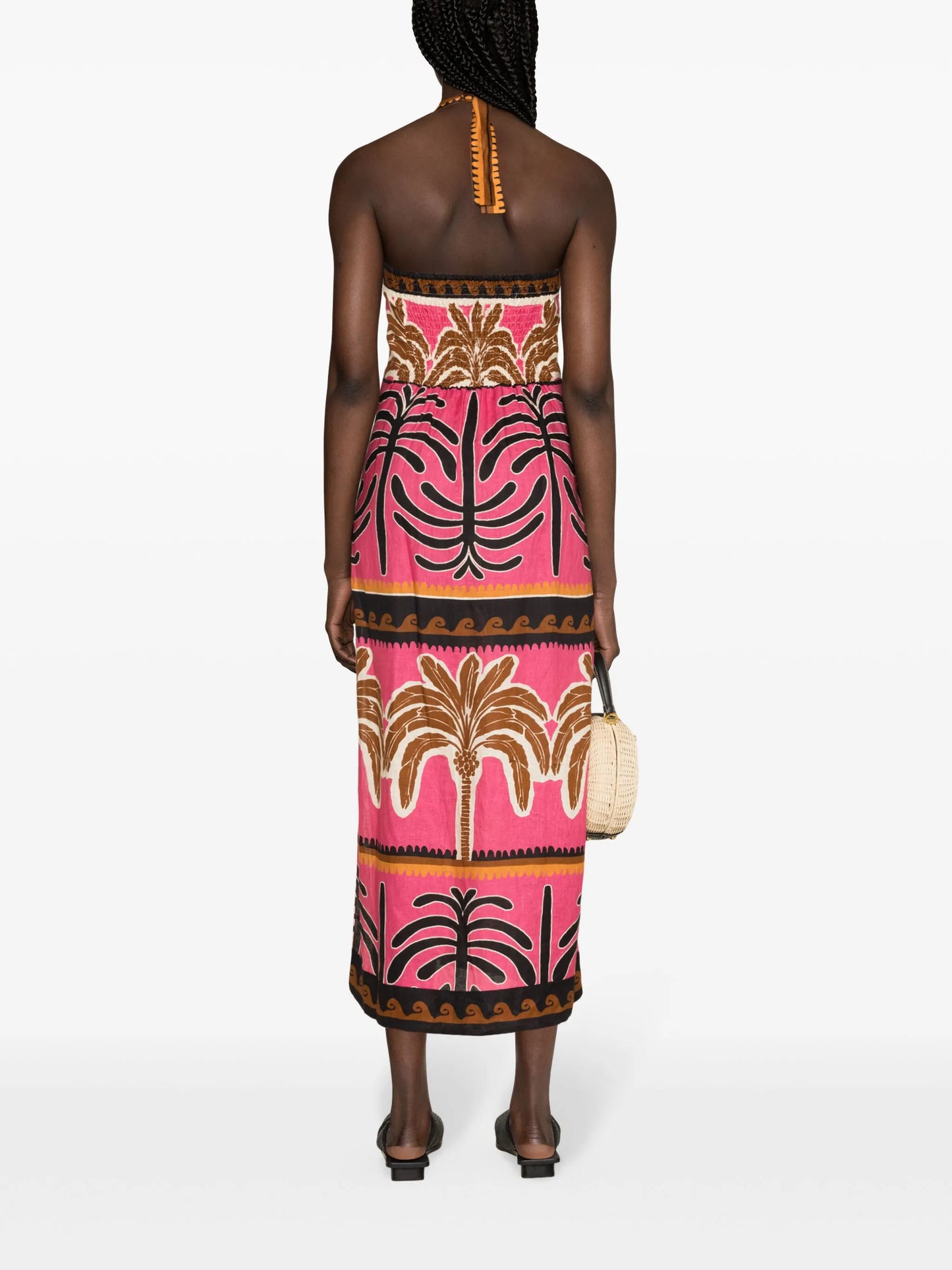 Unexpected Symbolism linen midi dress