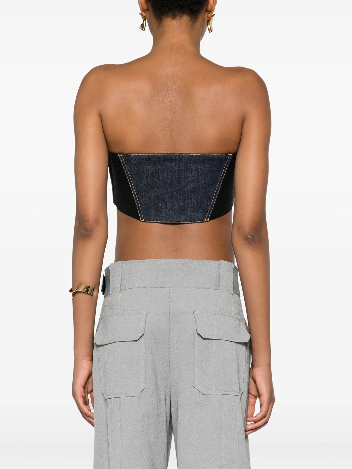 denim bustier top