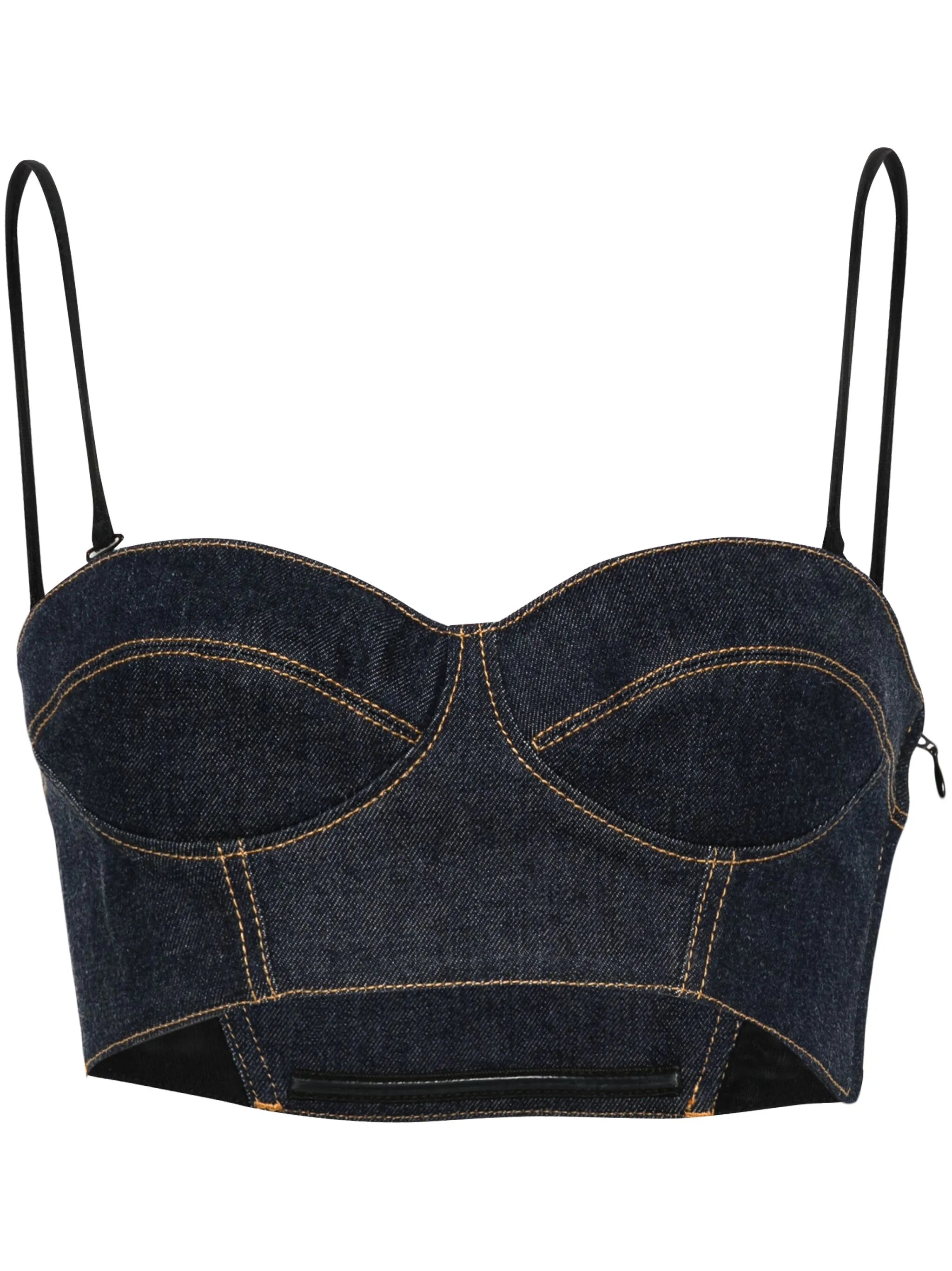 denim bustier top