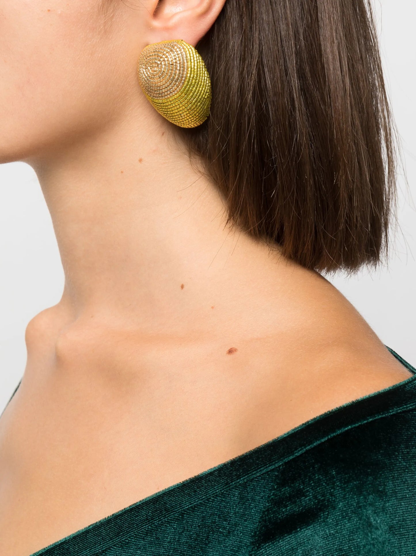 Maurita 24kt gold plated beaded earrings