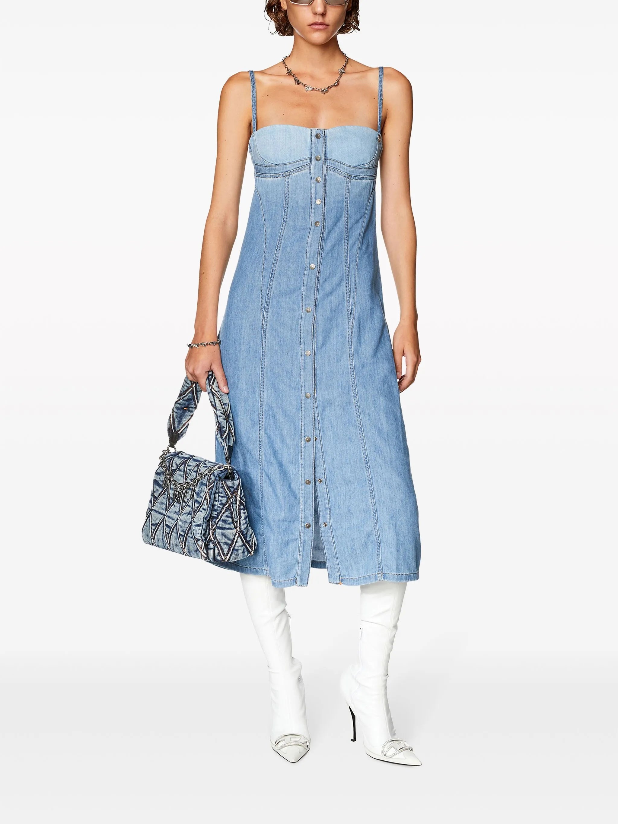 De-Dressy denim midi dress