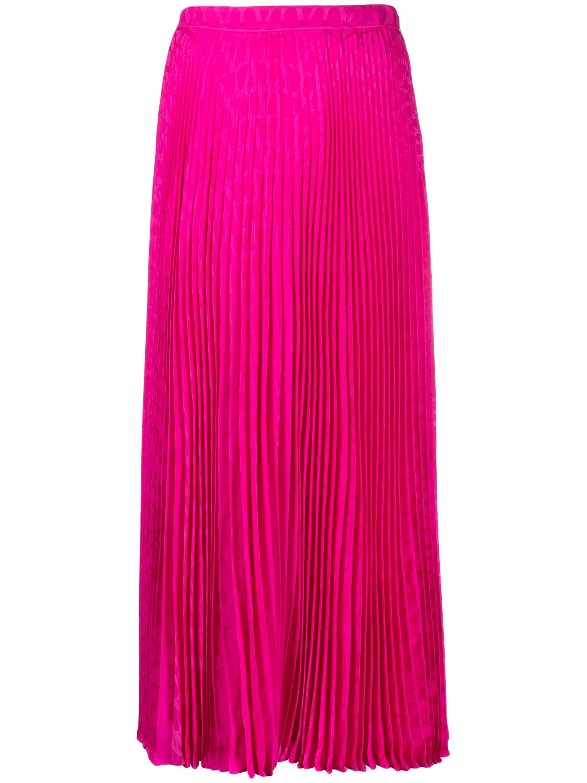 pleated midi skirt