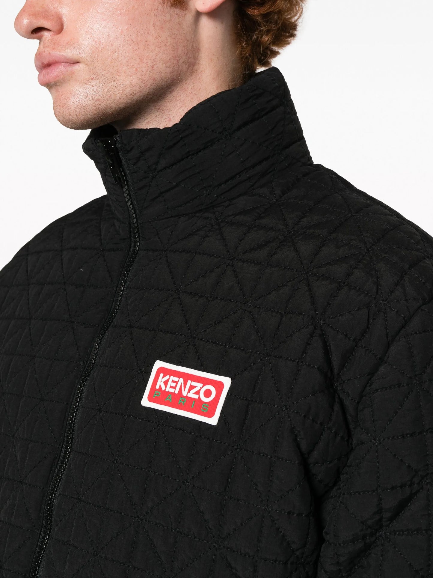 Sashiko-stitch puffer jacket