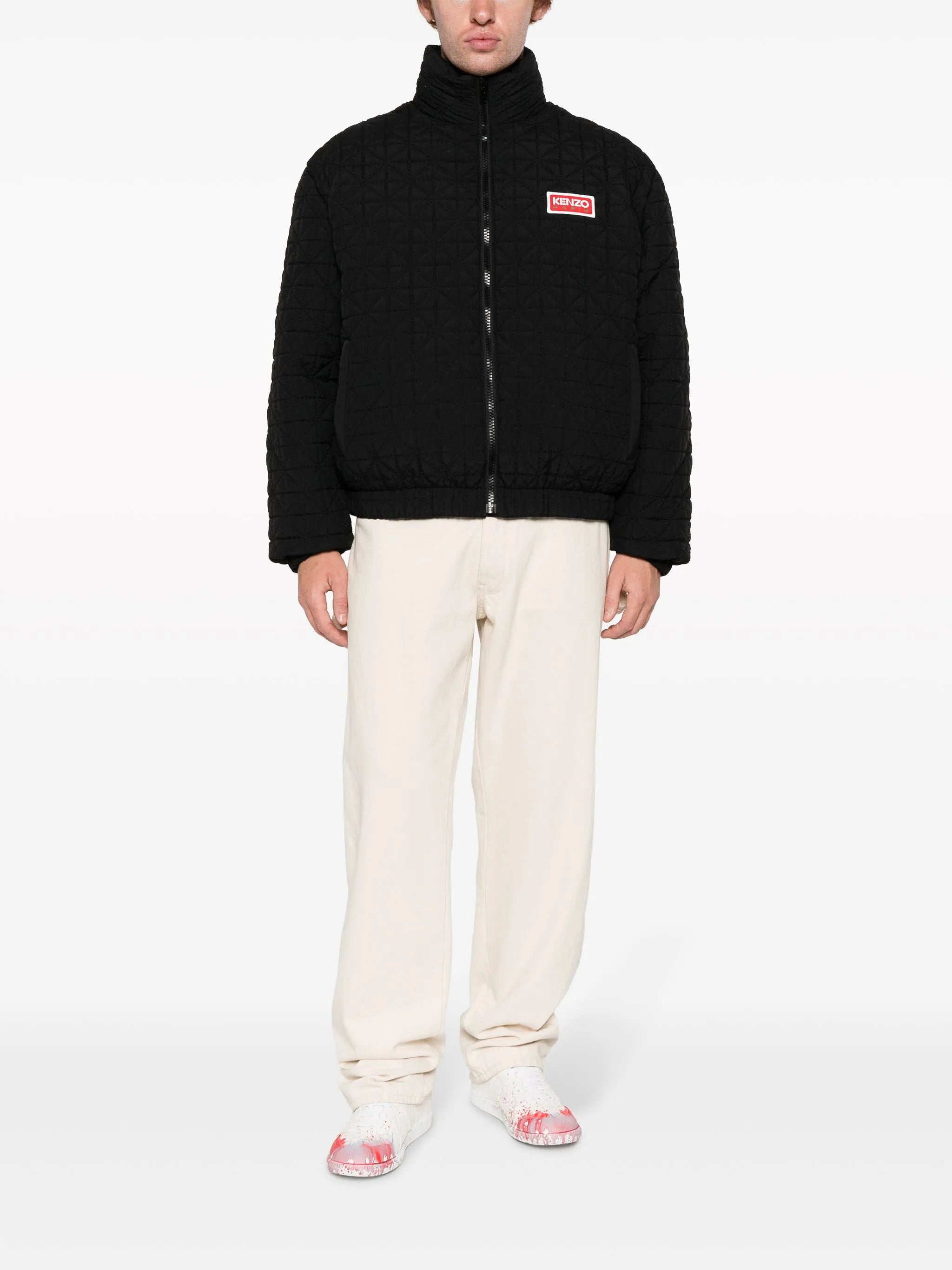 Sashiko-stitch puffer jacket