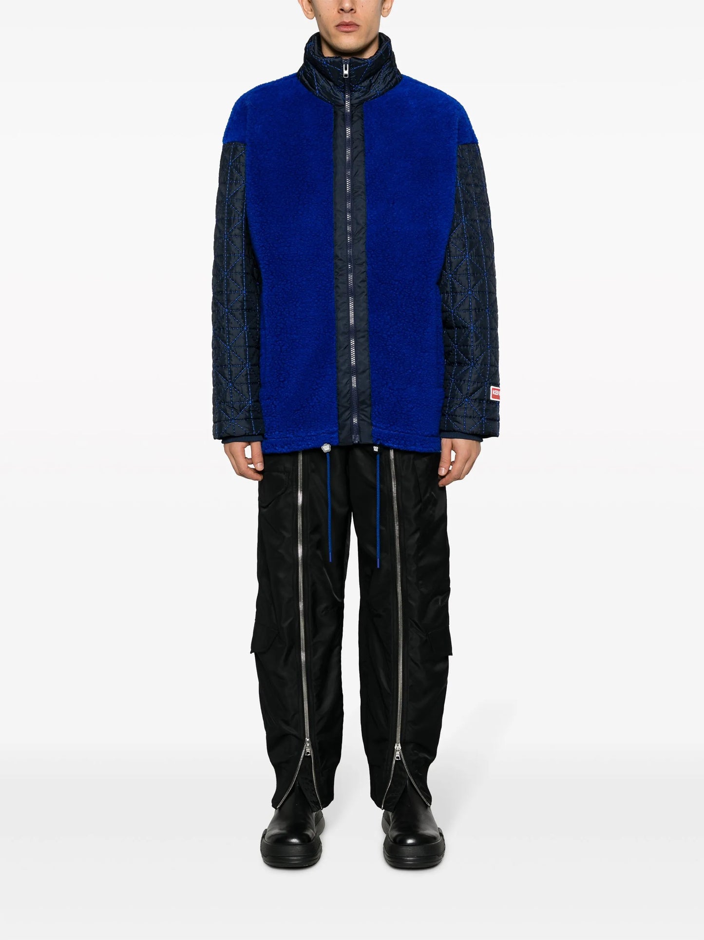 zip-up fleece bomber jacket