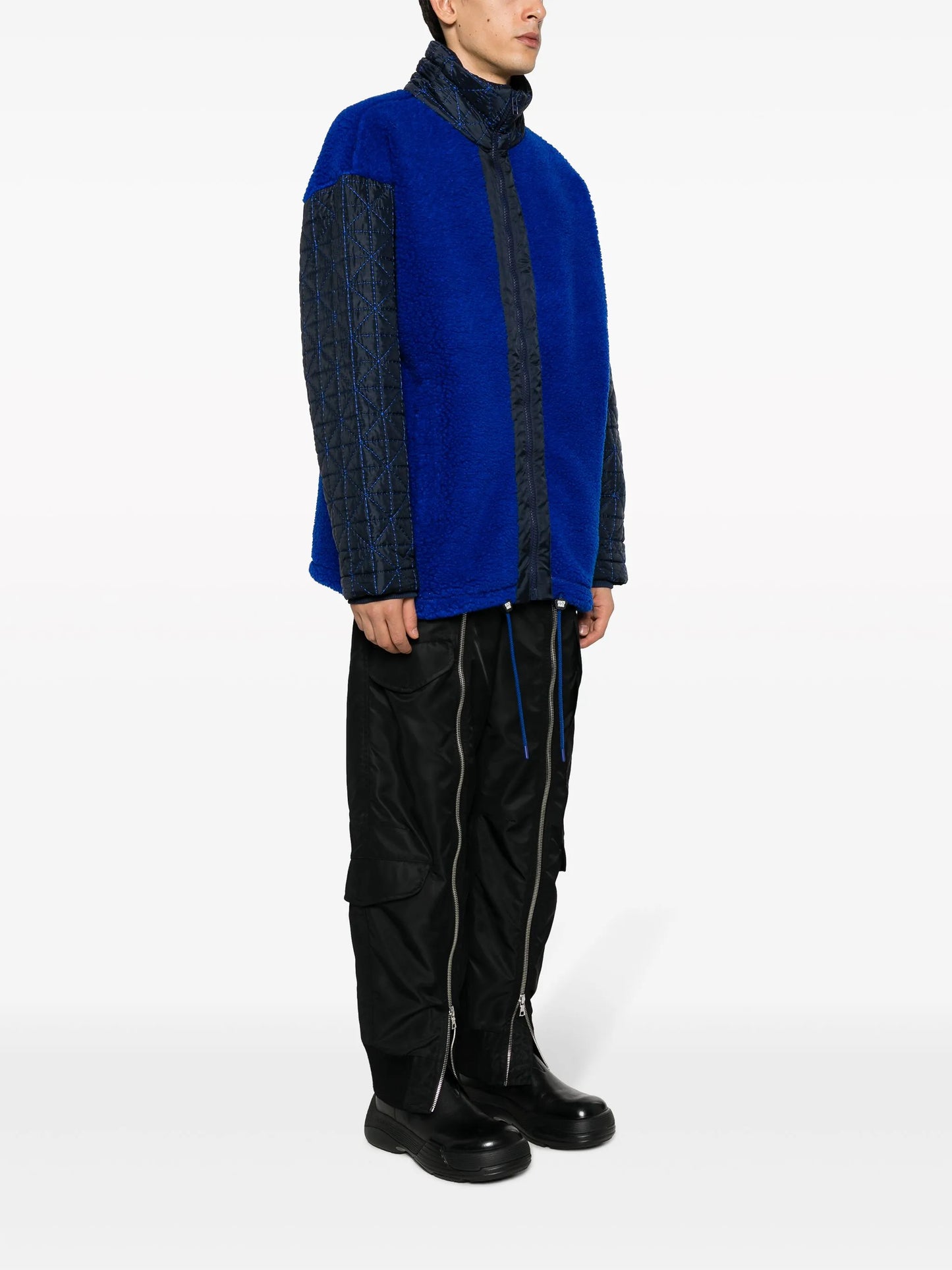 zip-up fleece bomber jacket
