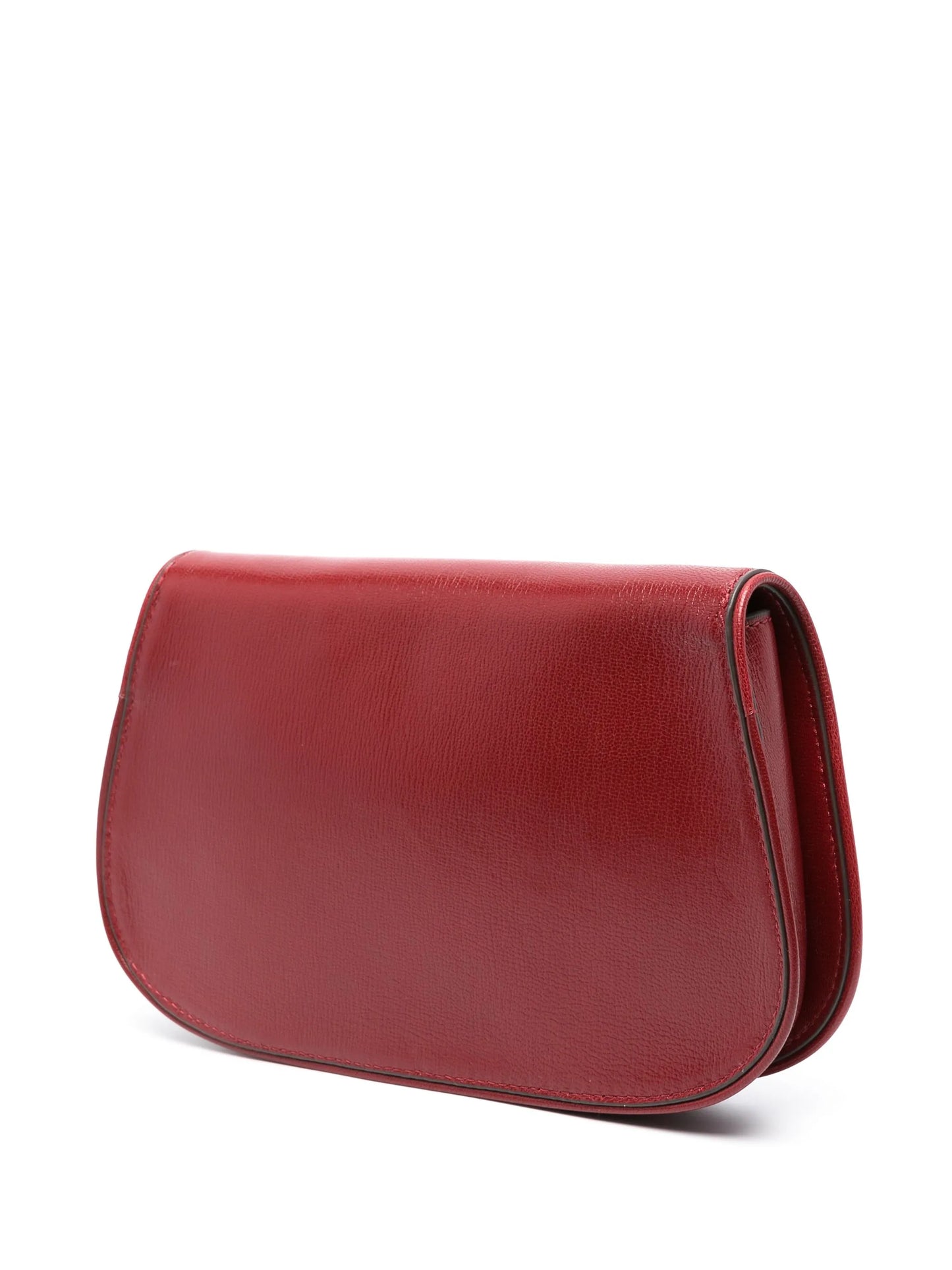 Double T-plaque leather shoulder bag
