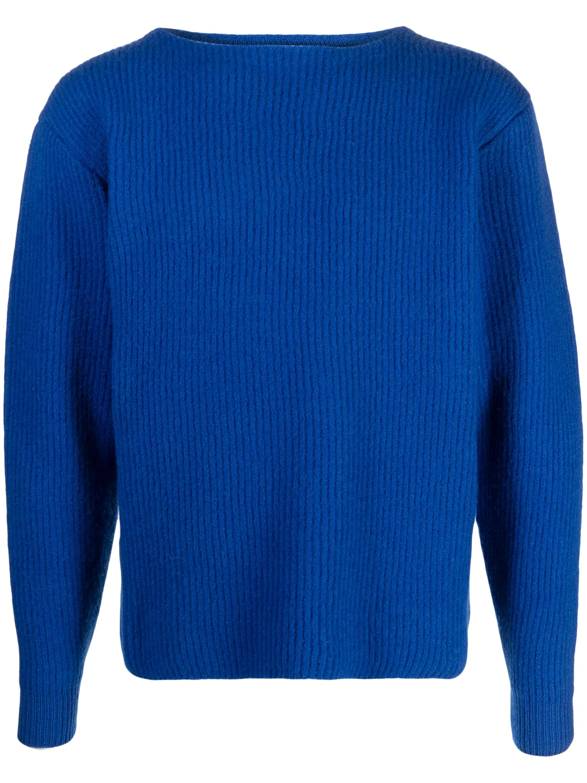 ribbed-knit wool jumper