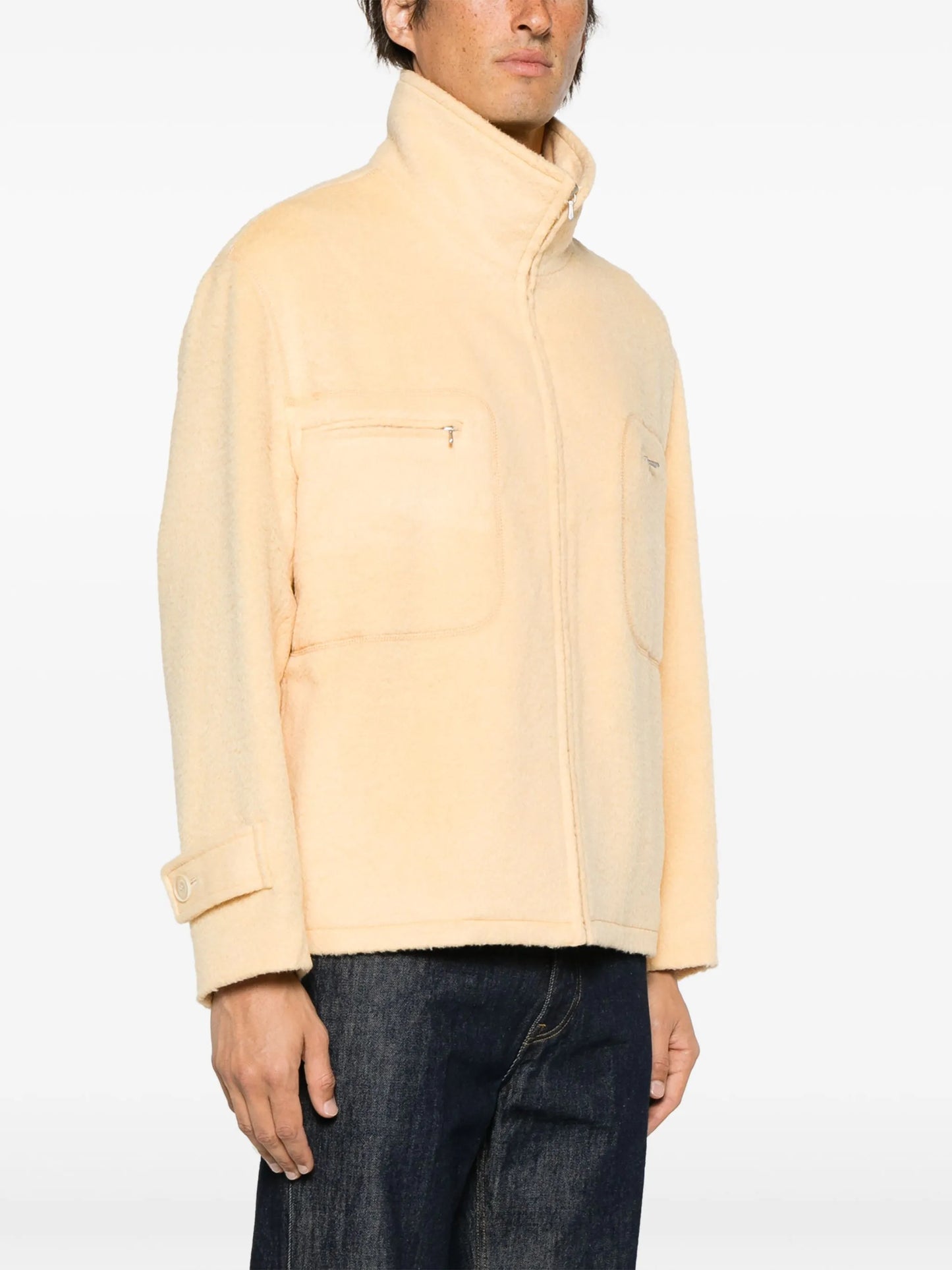 fleece zip-front jacket