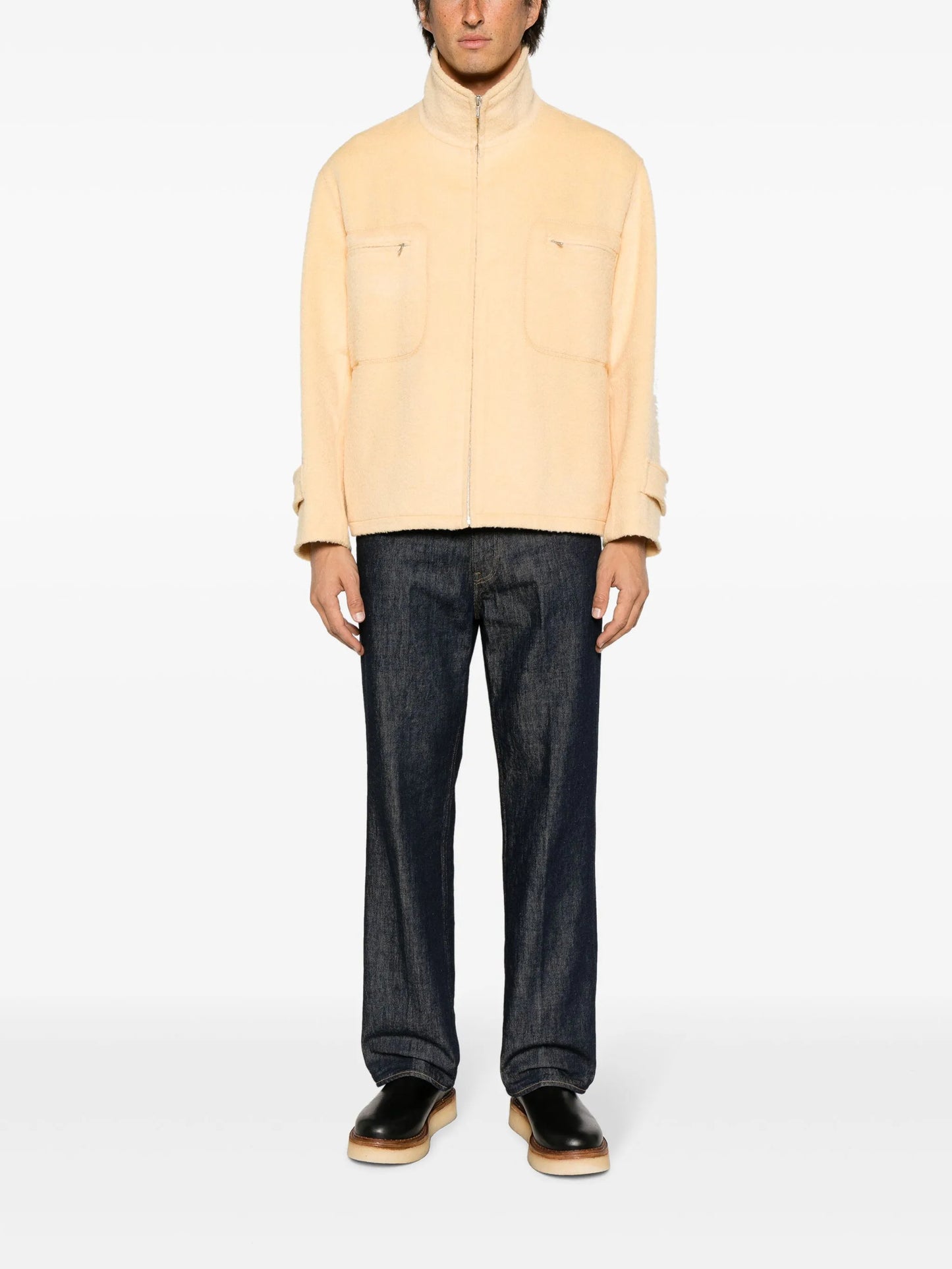 fleece zip-front jacket