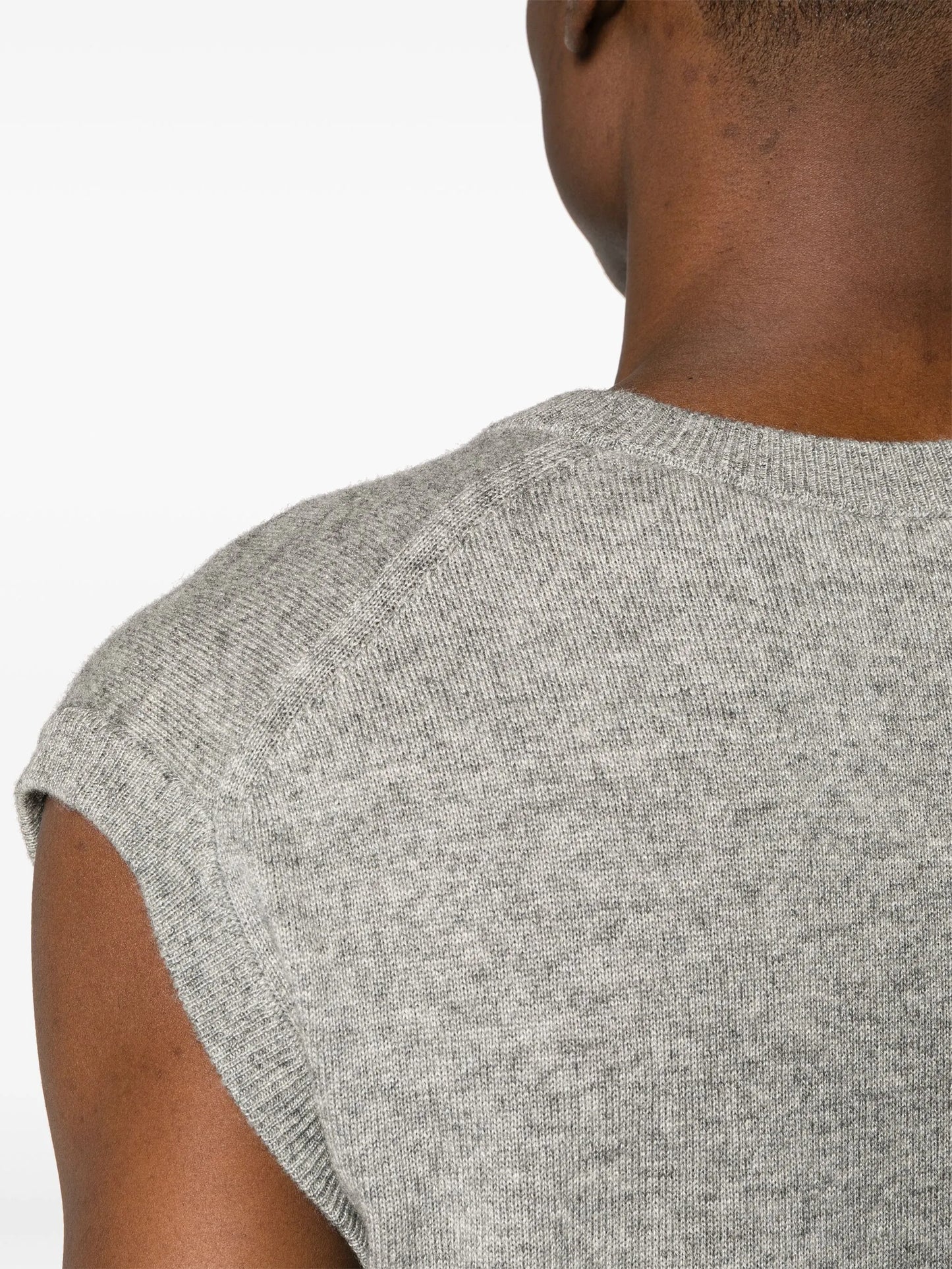 mélange-effect knitted vest