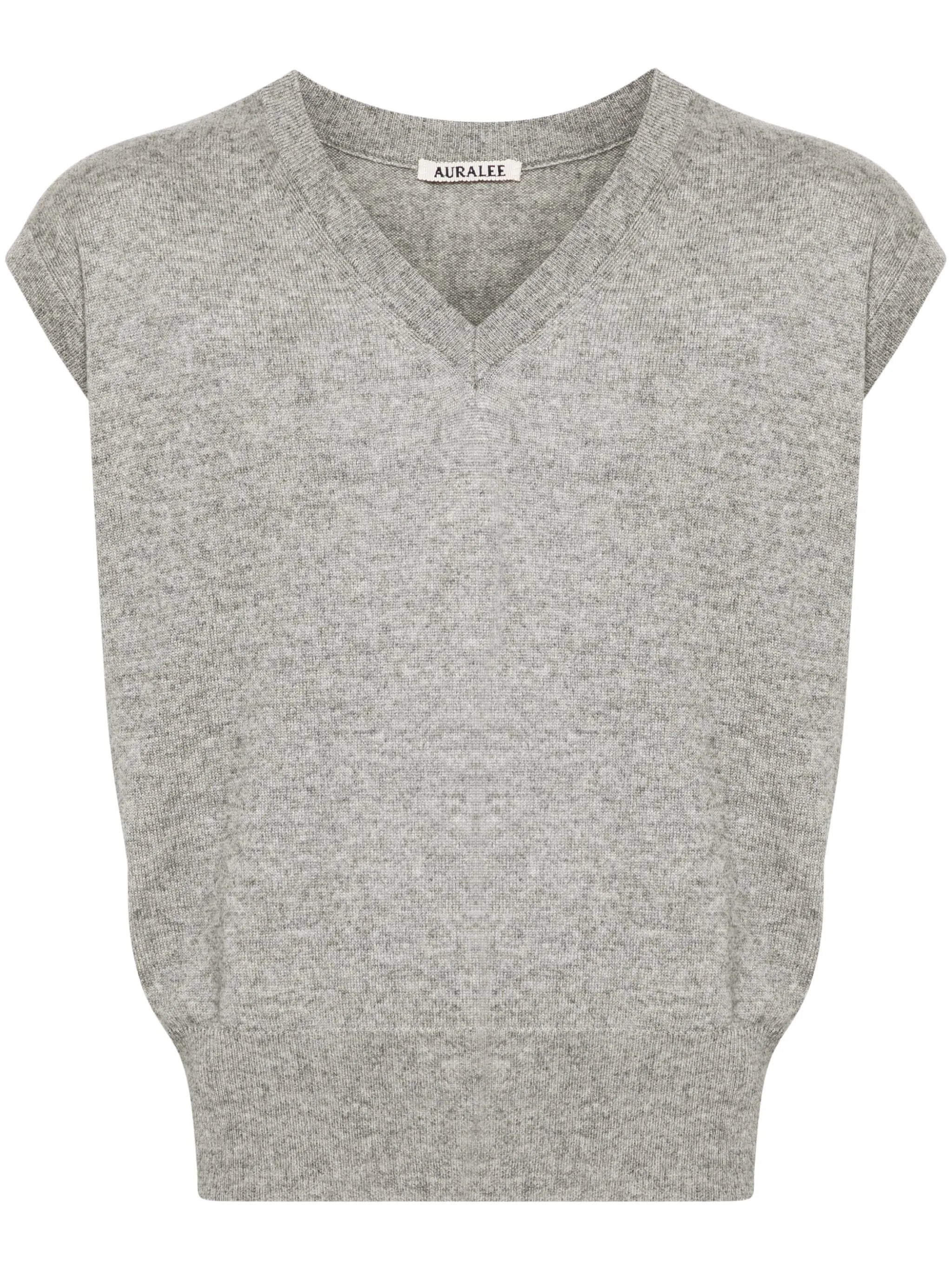 mélange-effect knitted vest