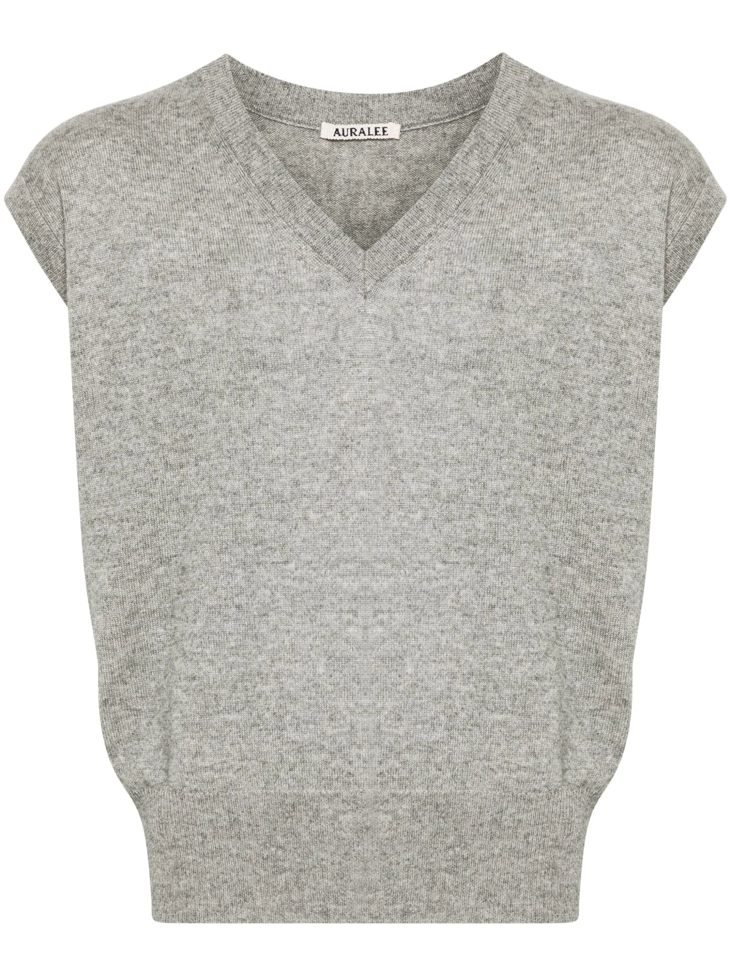 mélange-effect knitted vest