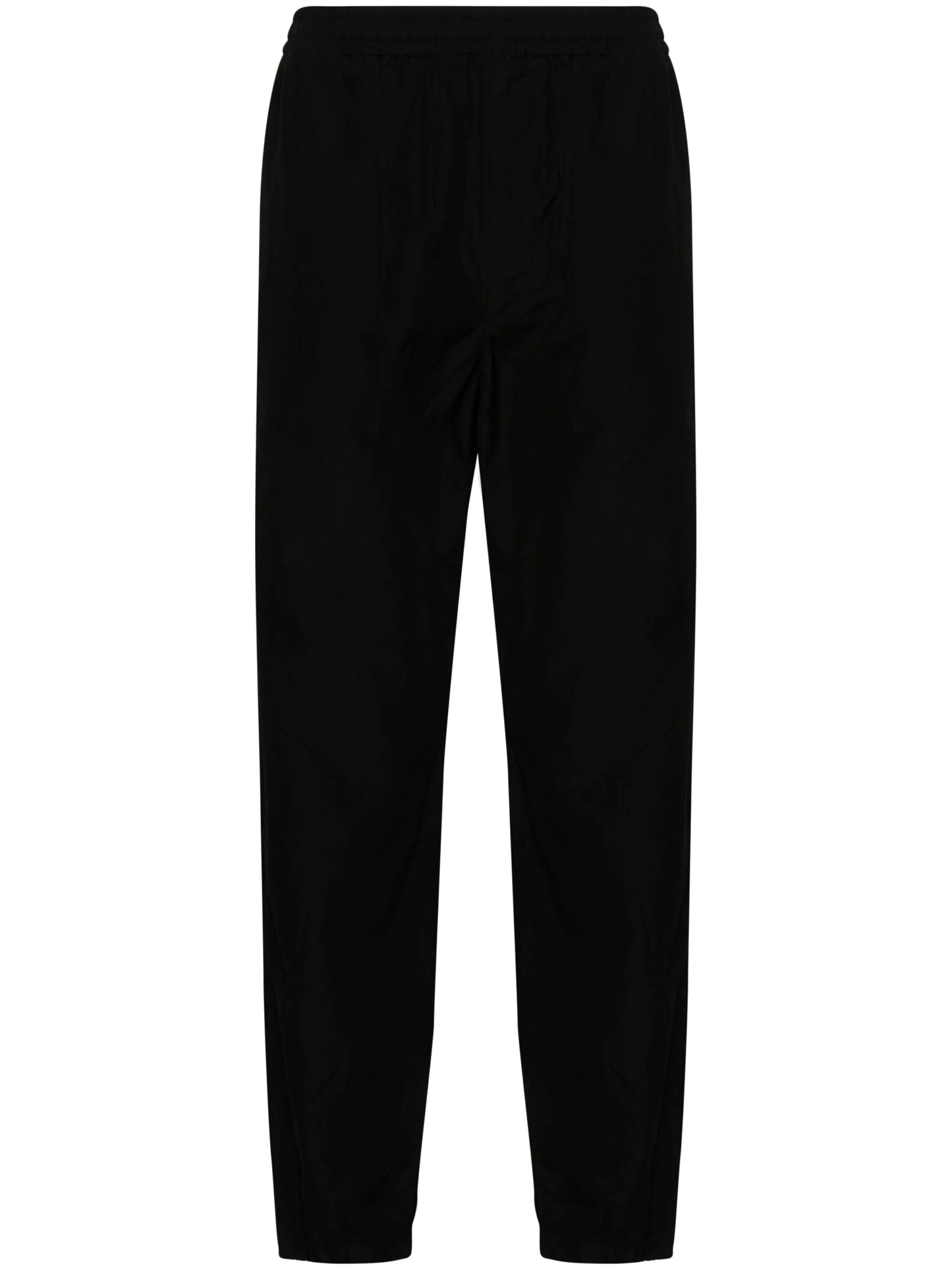 tapered-leg wool trousers