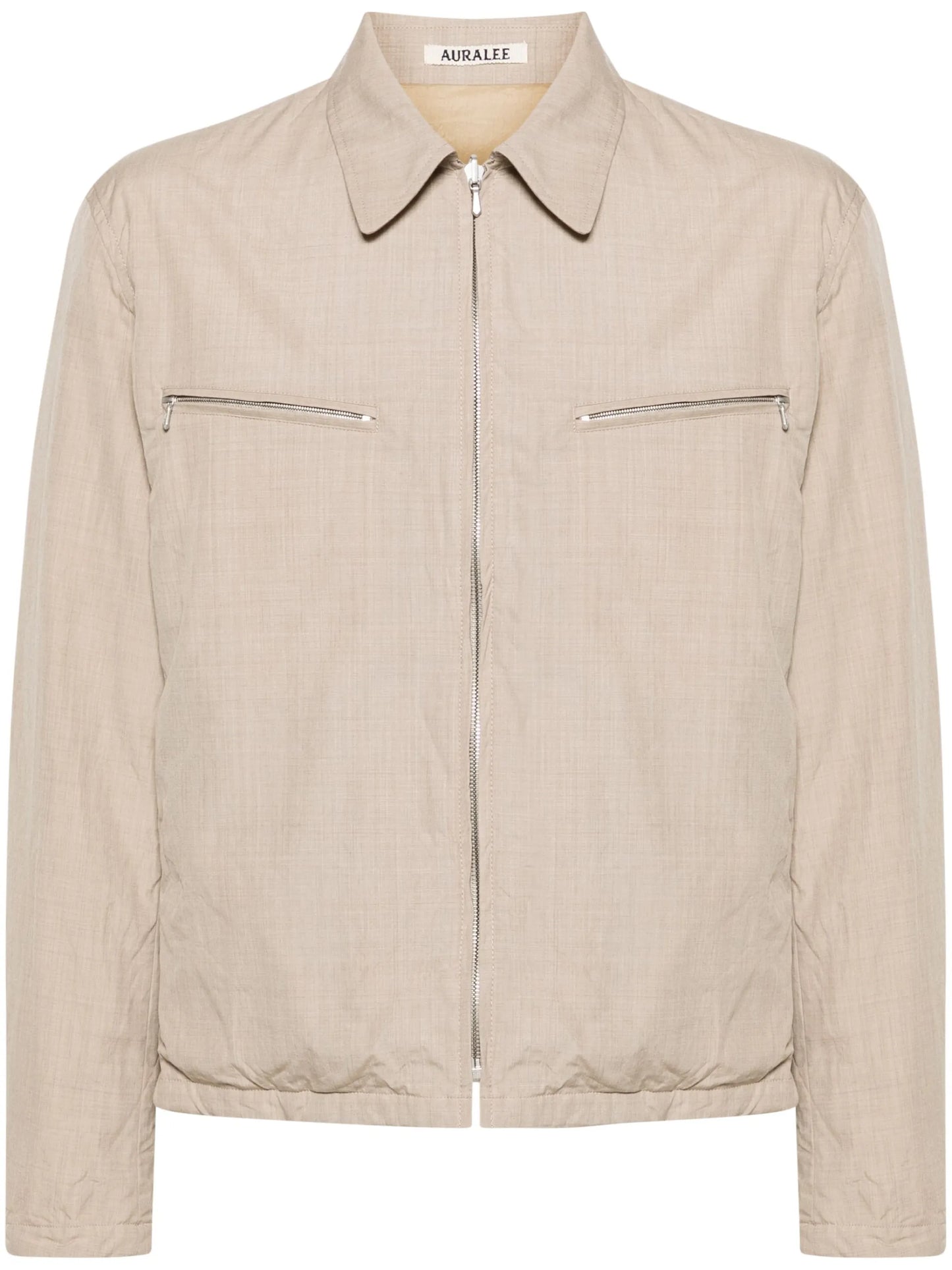 zip-up wool shirt jacket