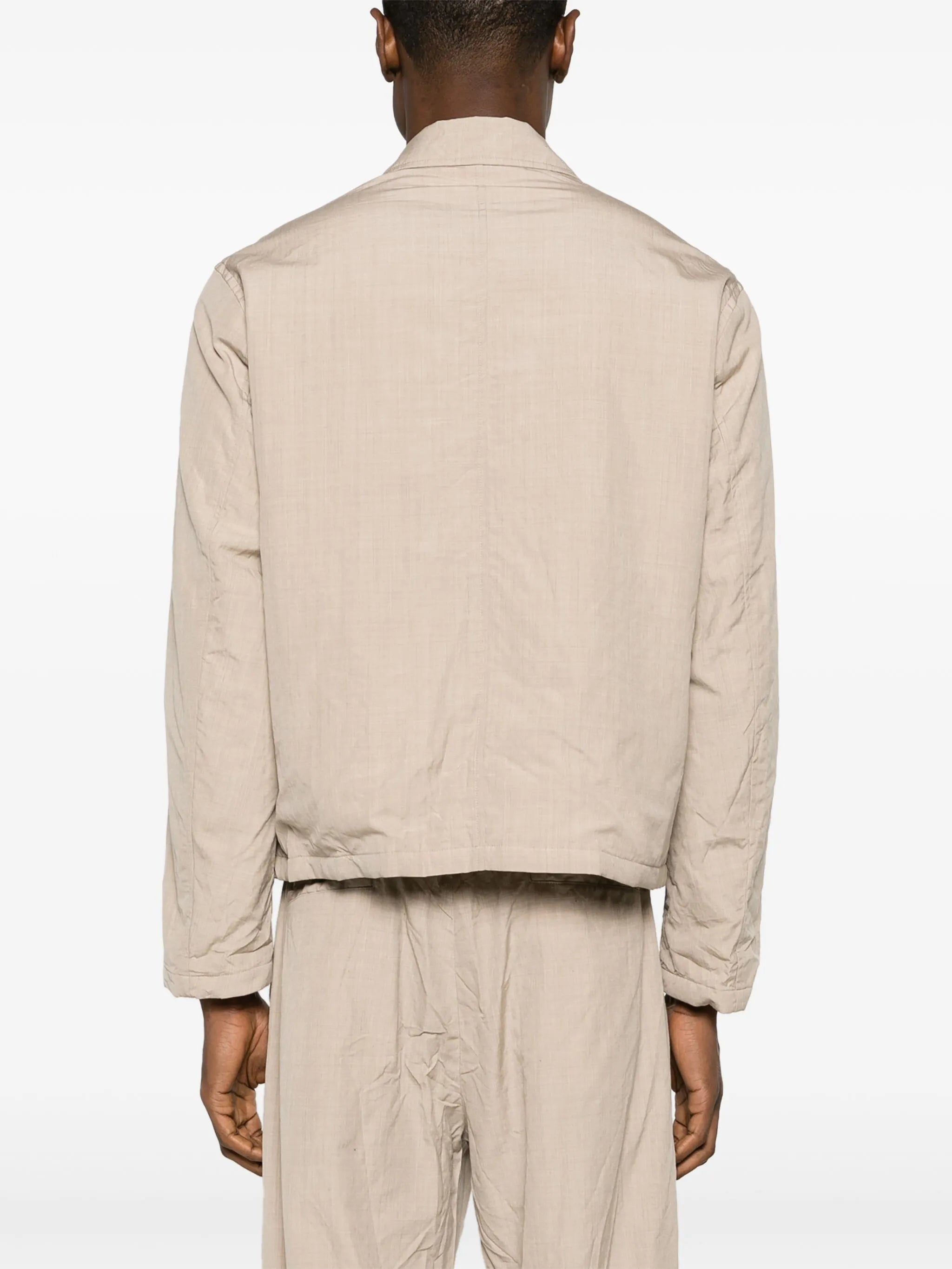 zip-up wool shirt jacket