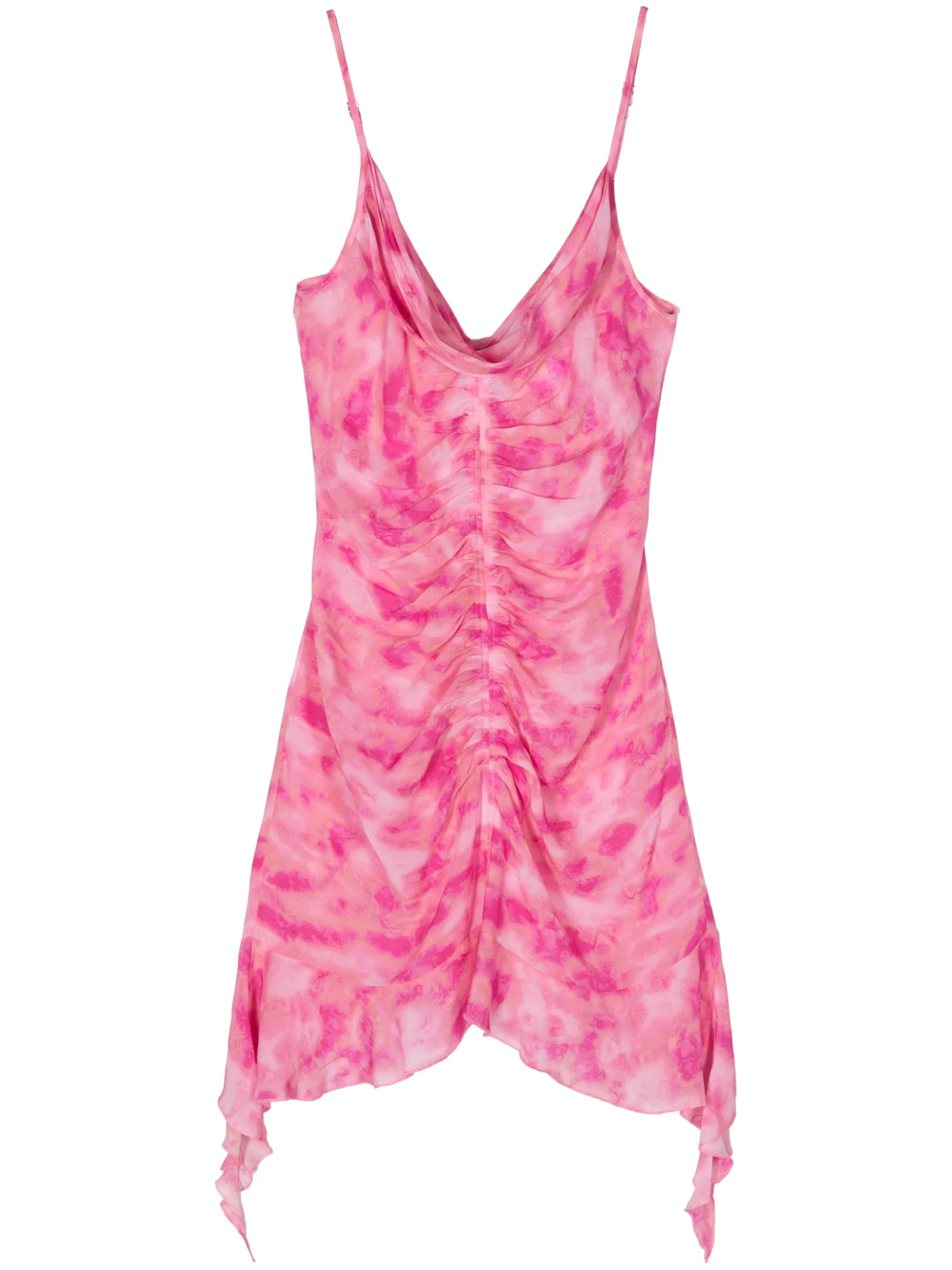 tie-dye chiffon minidress
