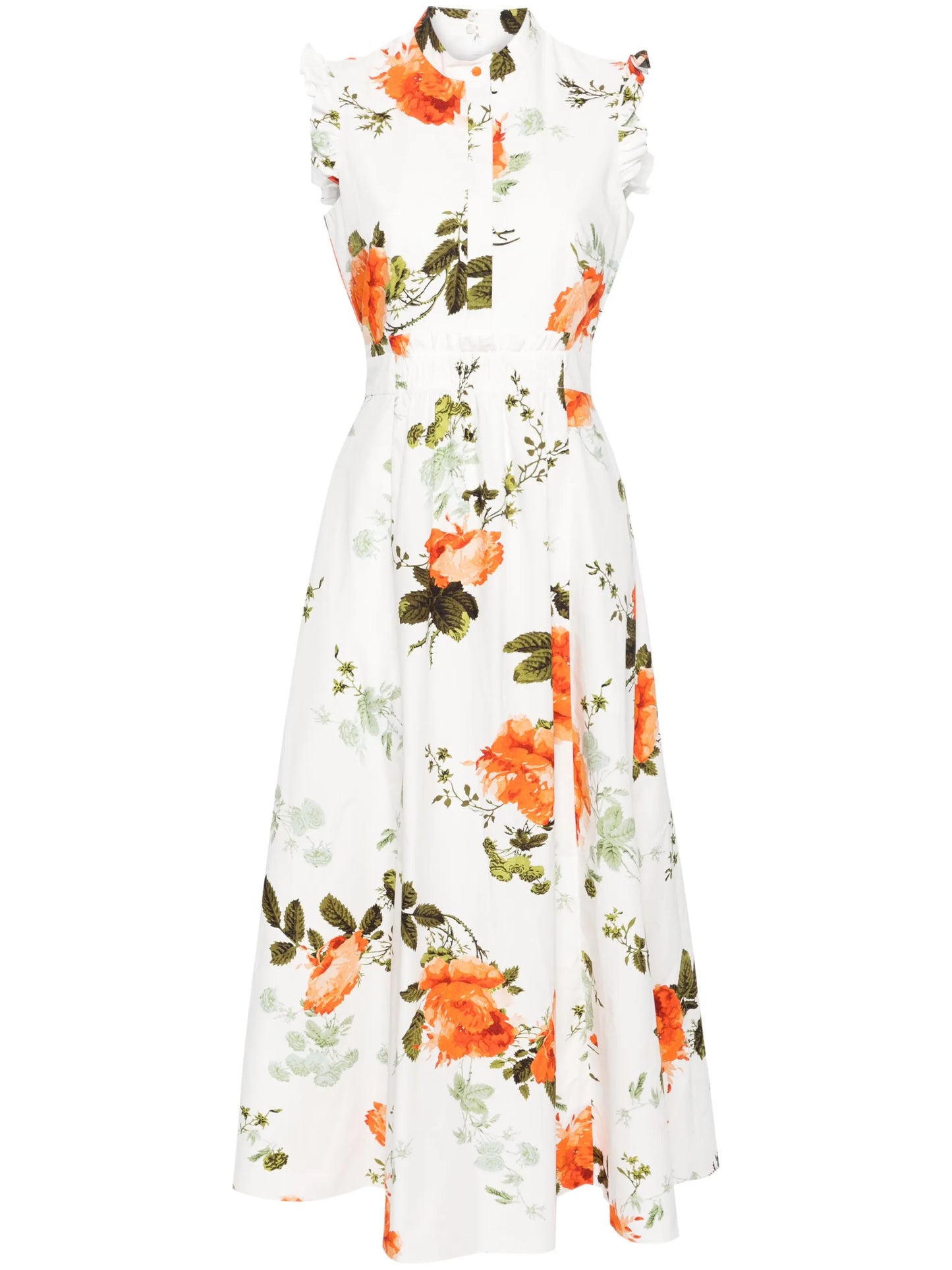 floral-print flared midi dress