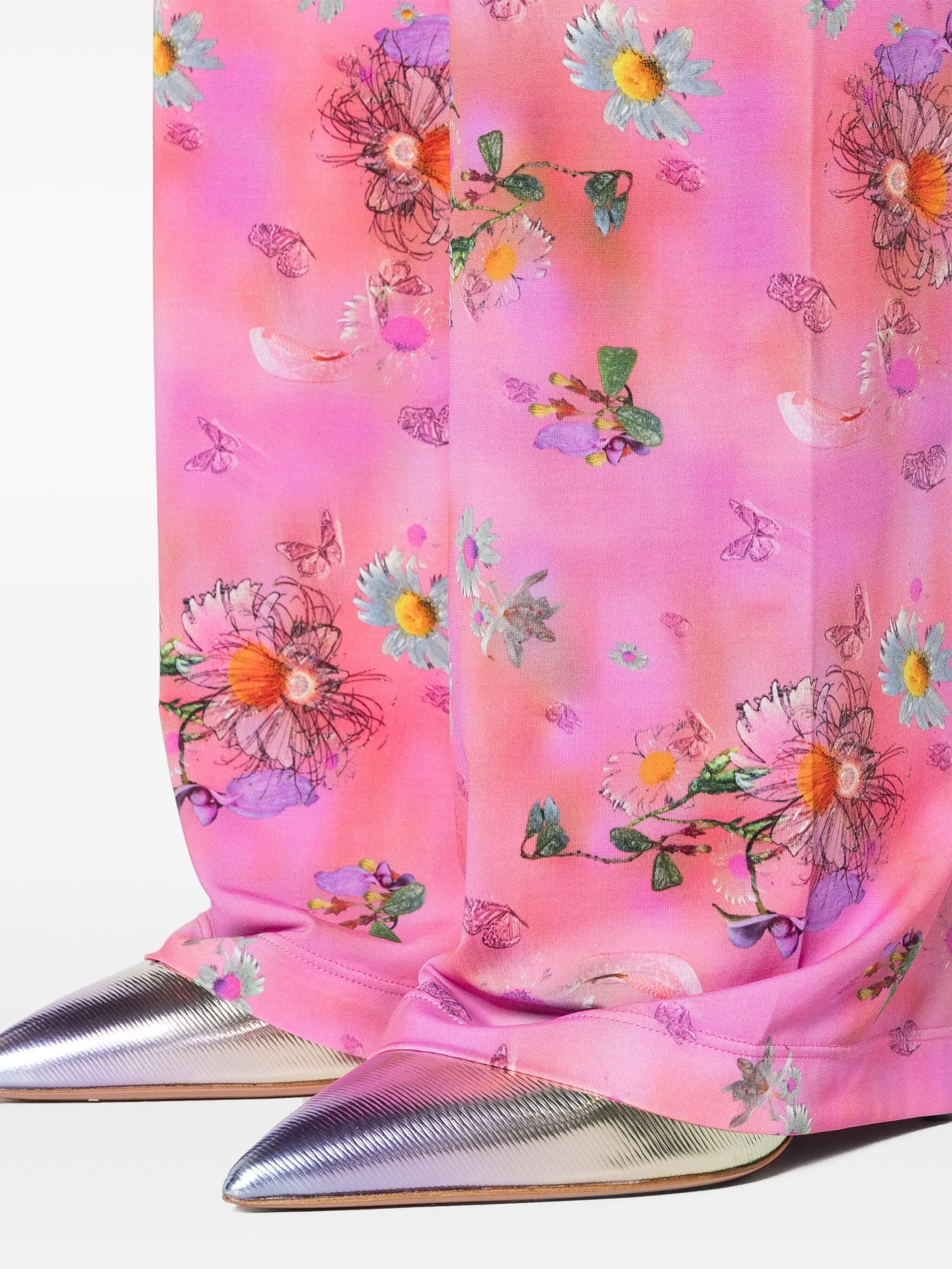 Jaz floral-print flared trousers