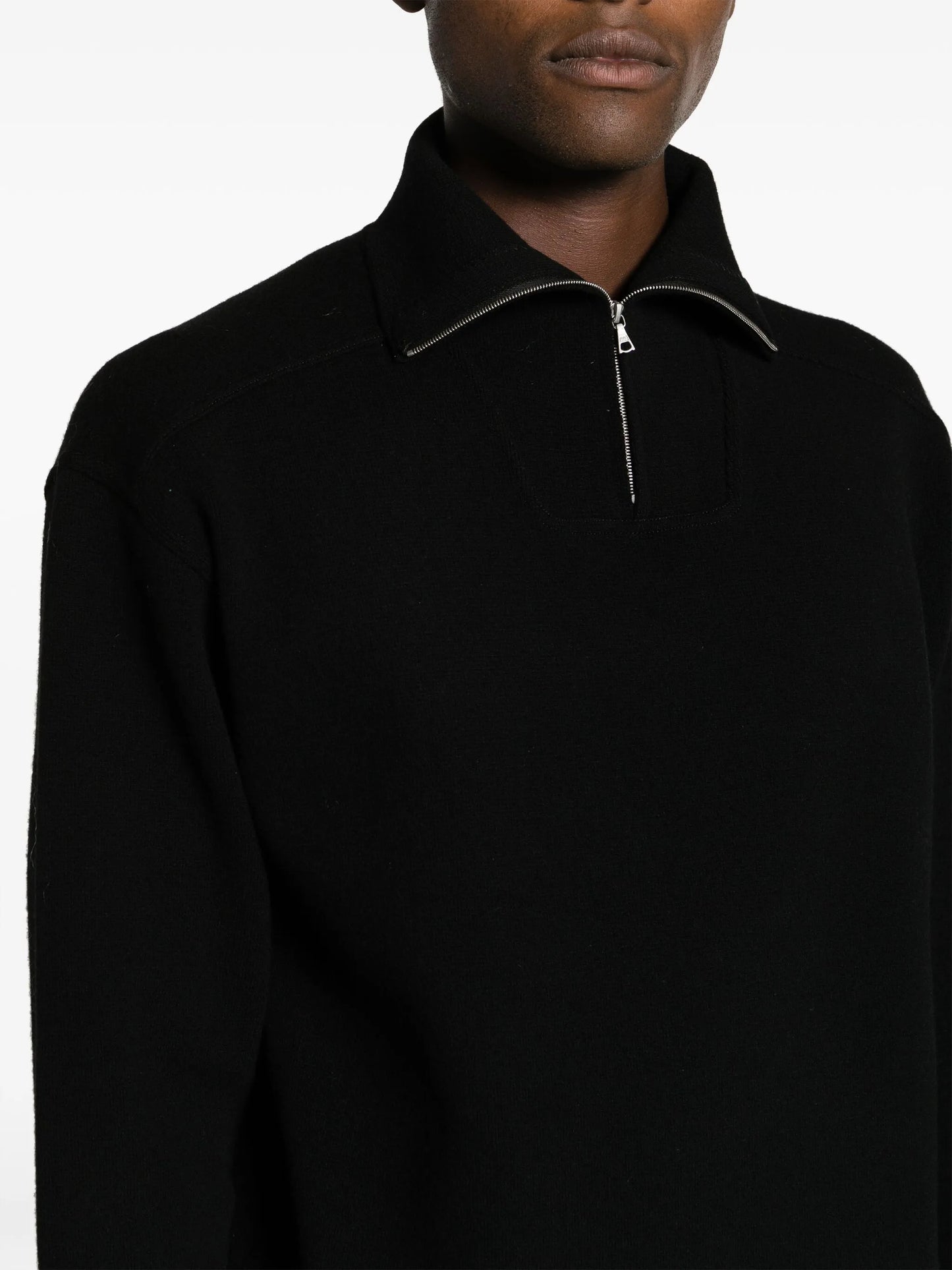 panelled high-neck sweatshirt
