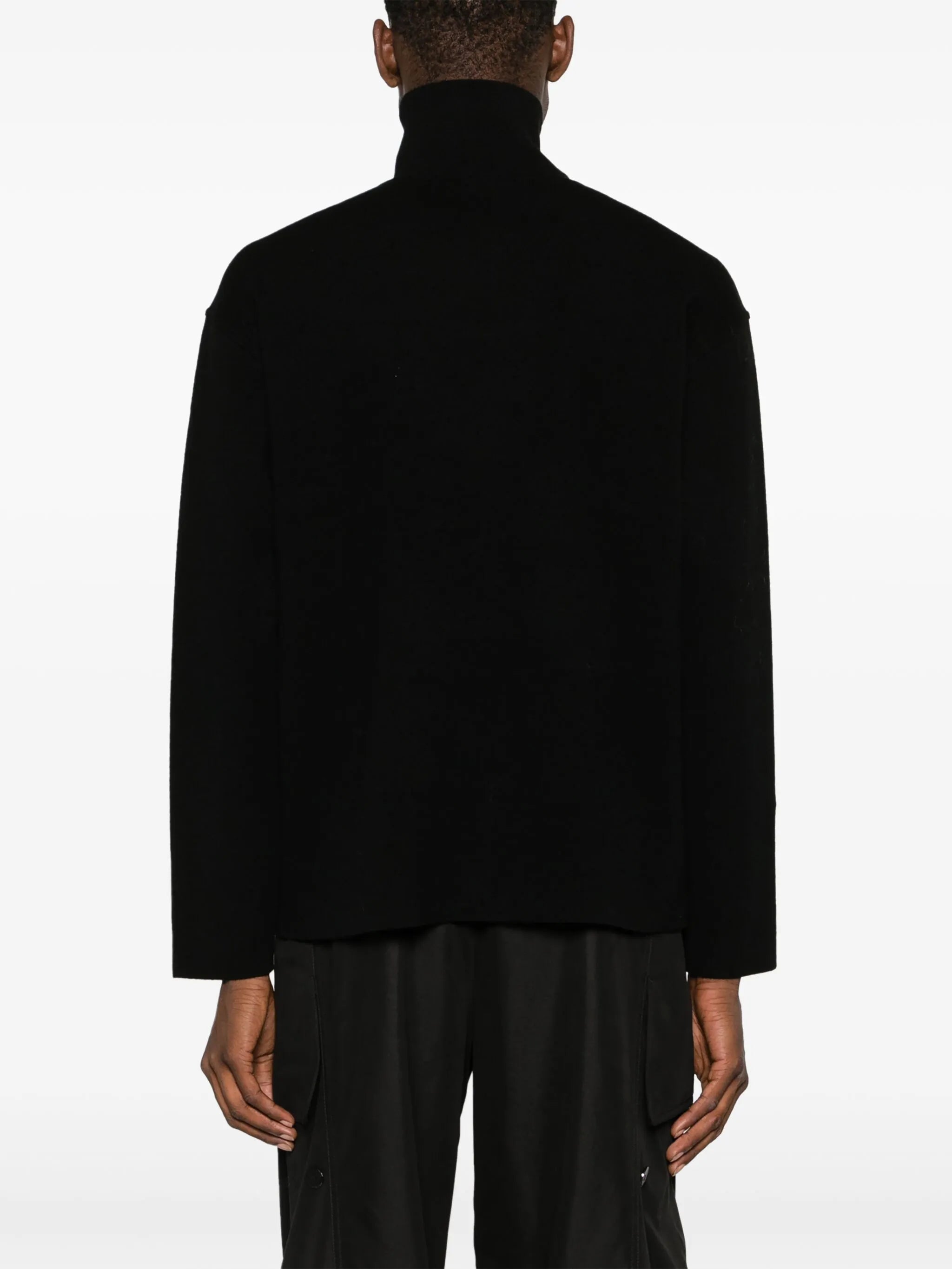 panelled high-neck sweatshirt
