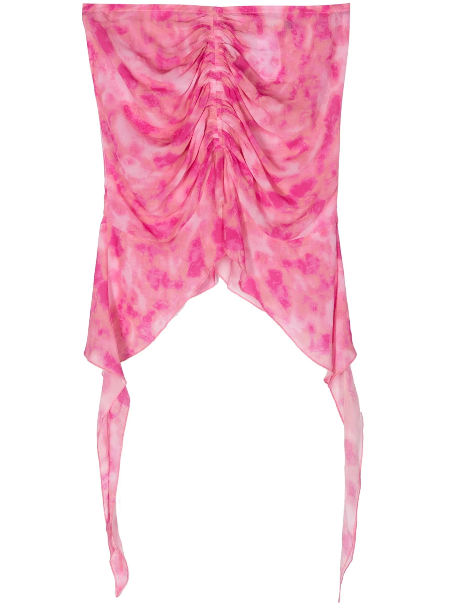 tie-dye chiffon miniskirt