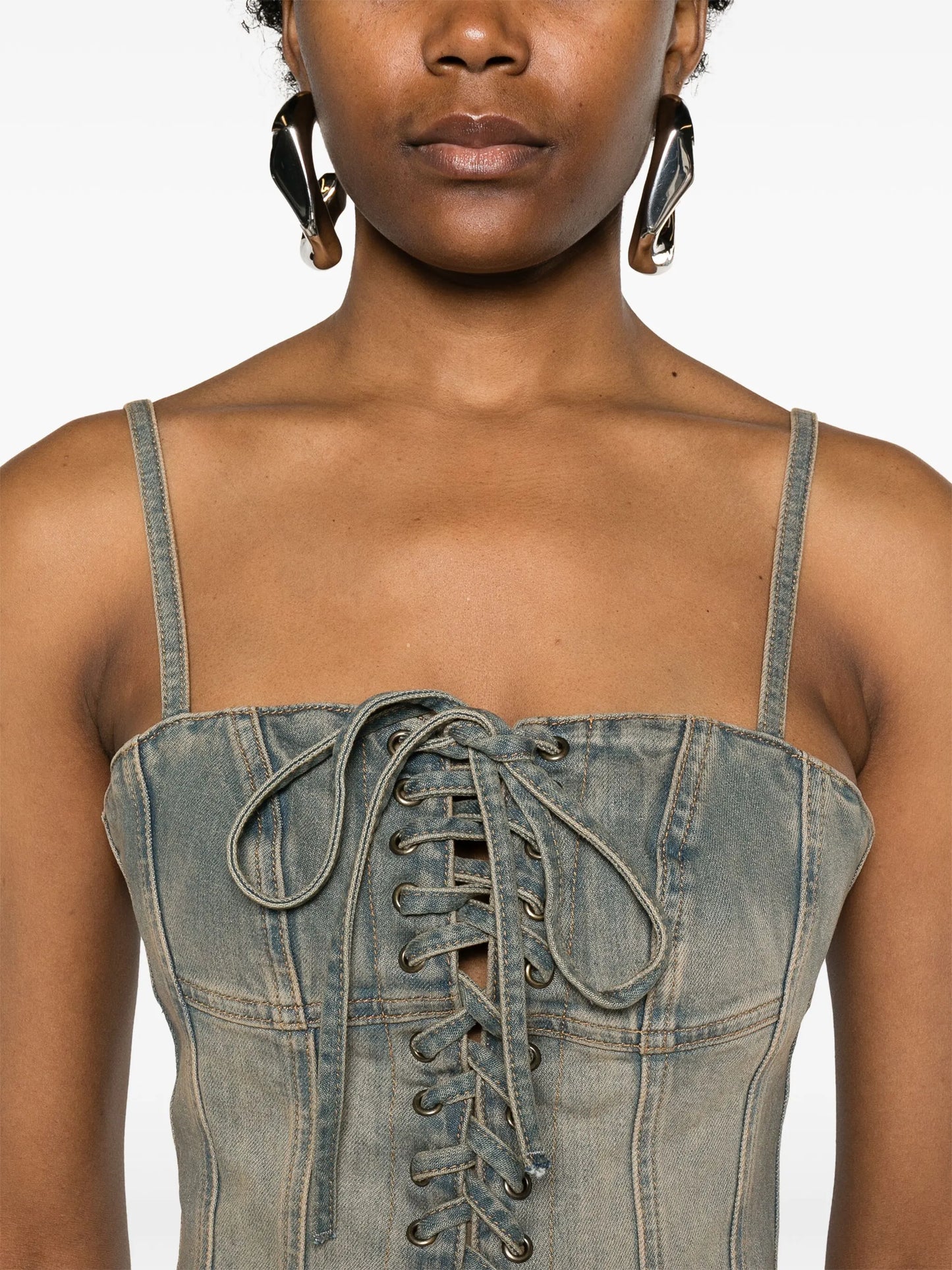 Lara denim corset top