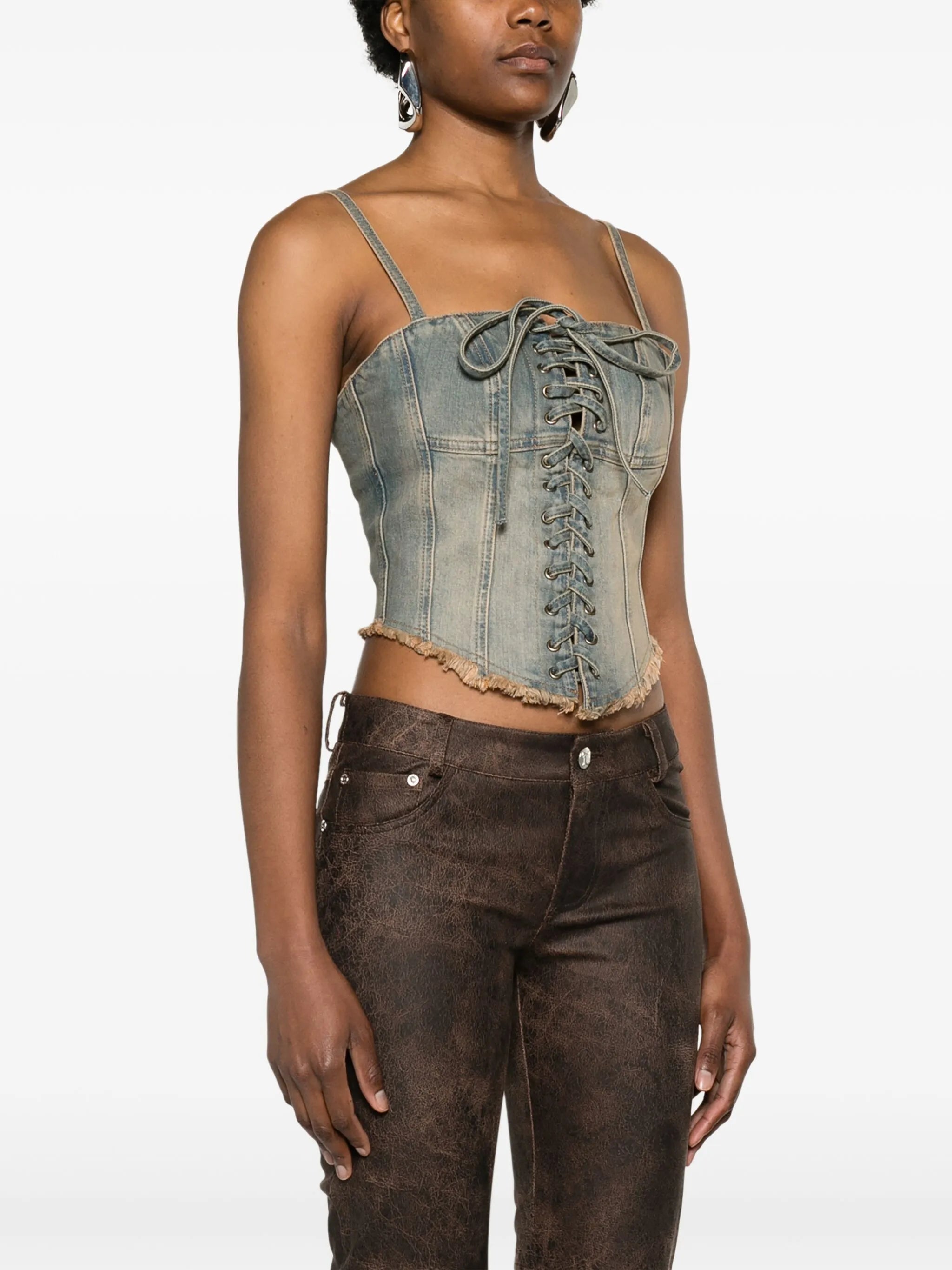 Lara denim corset top