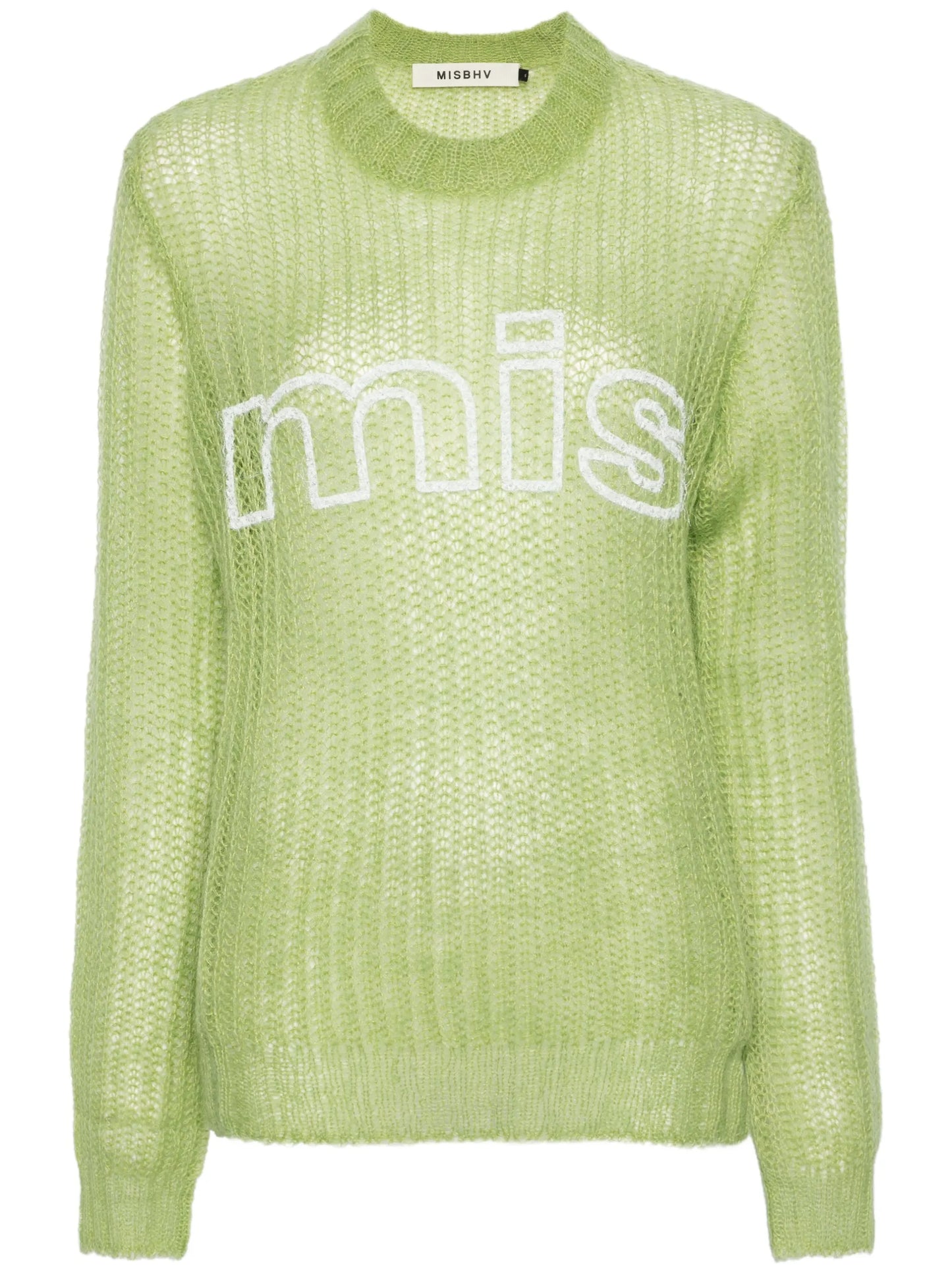 logo-print brushed jumper