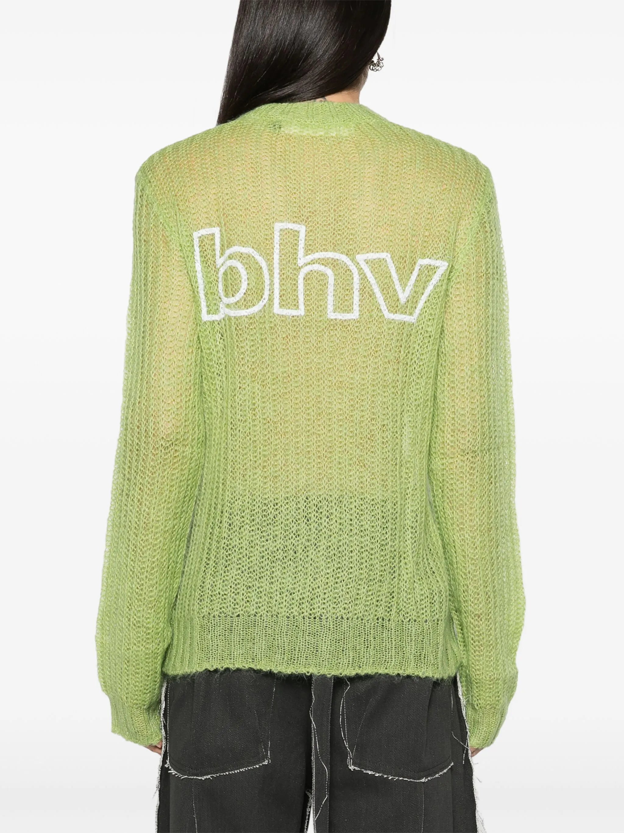 logo-print brushed jumper