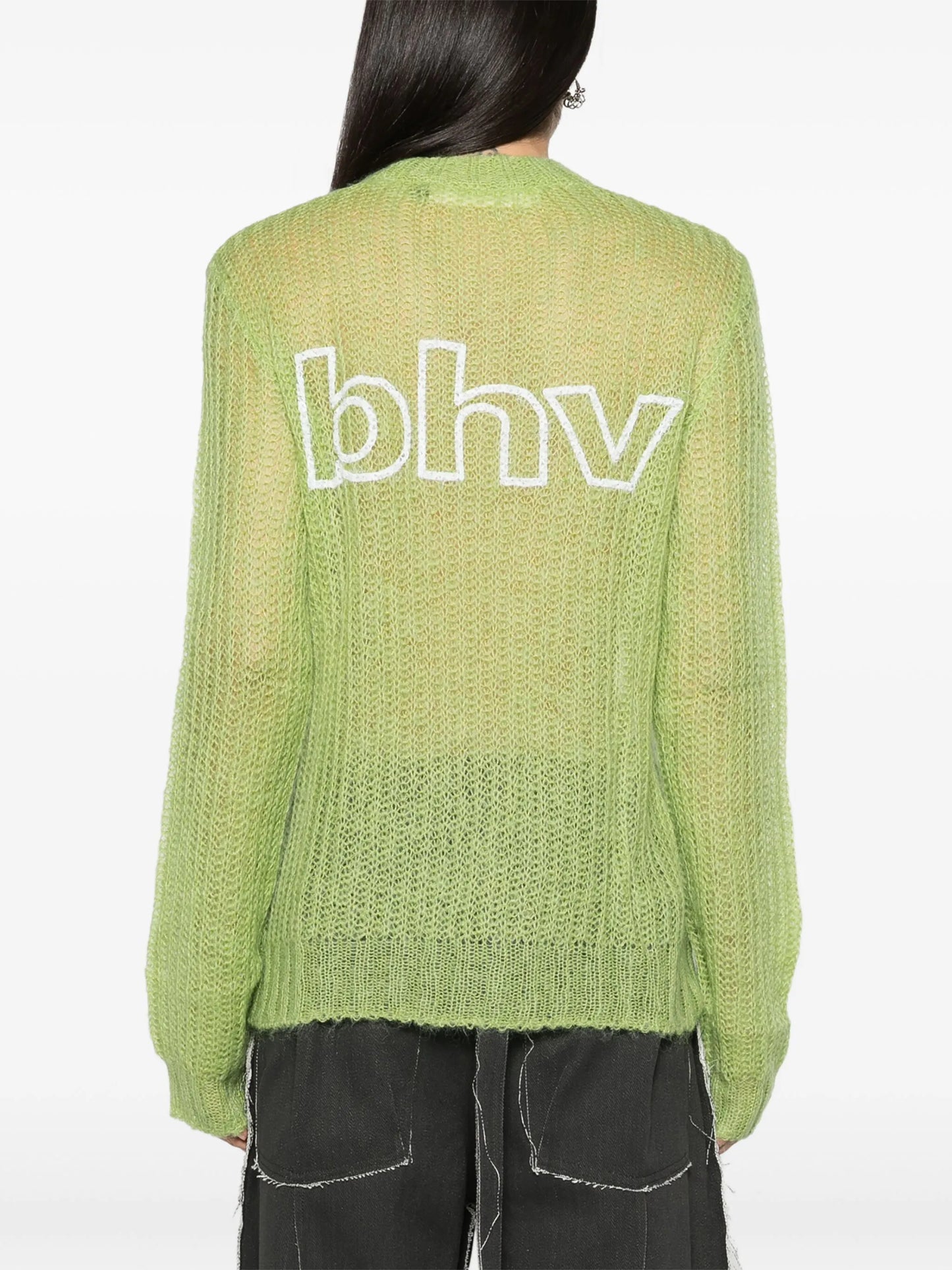 logo-print brushed jumper