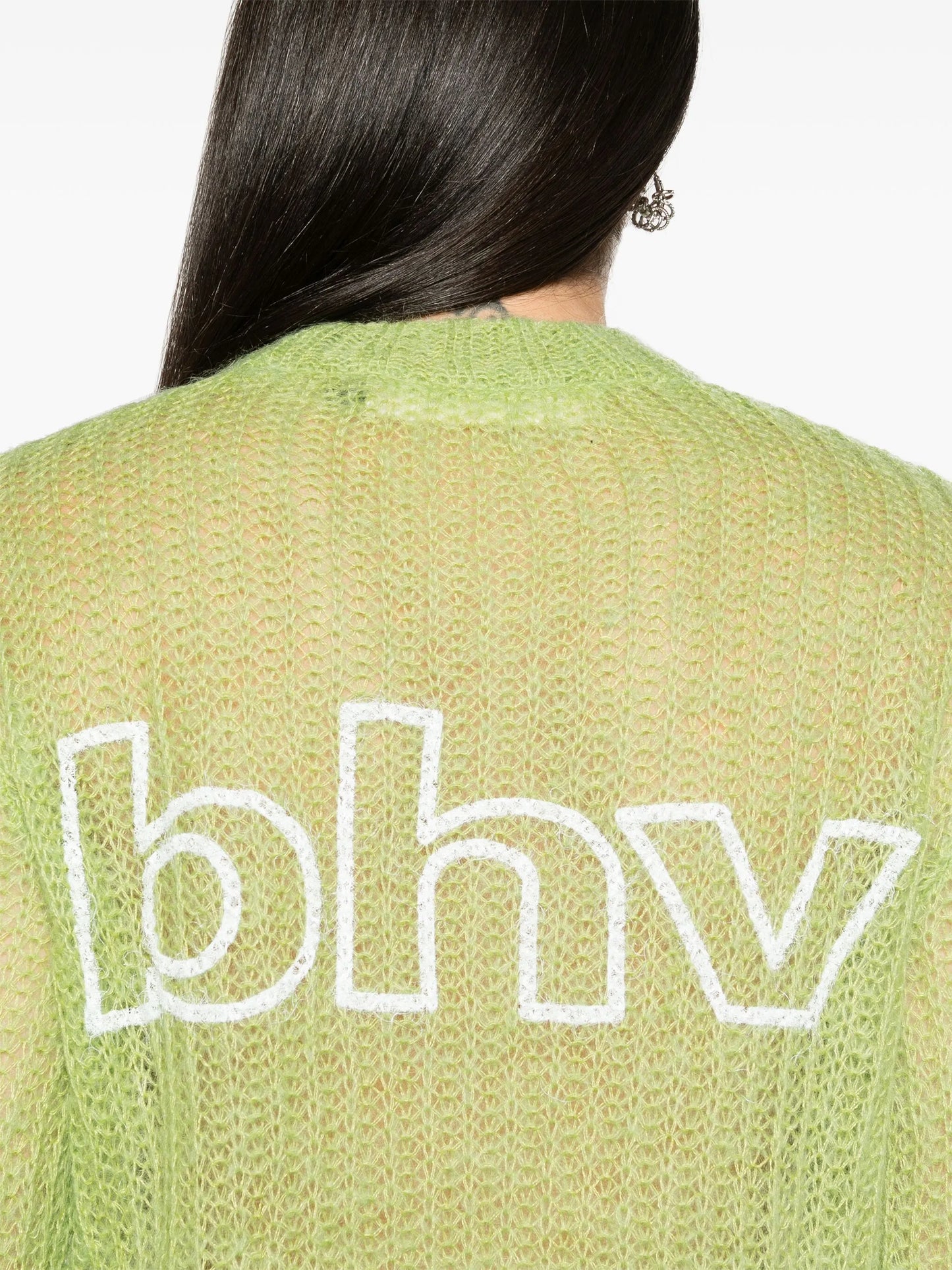 logo-print brushed jumper