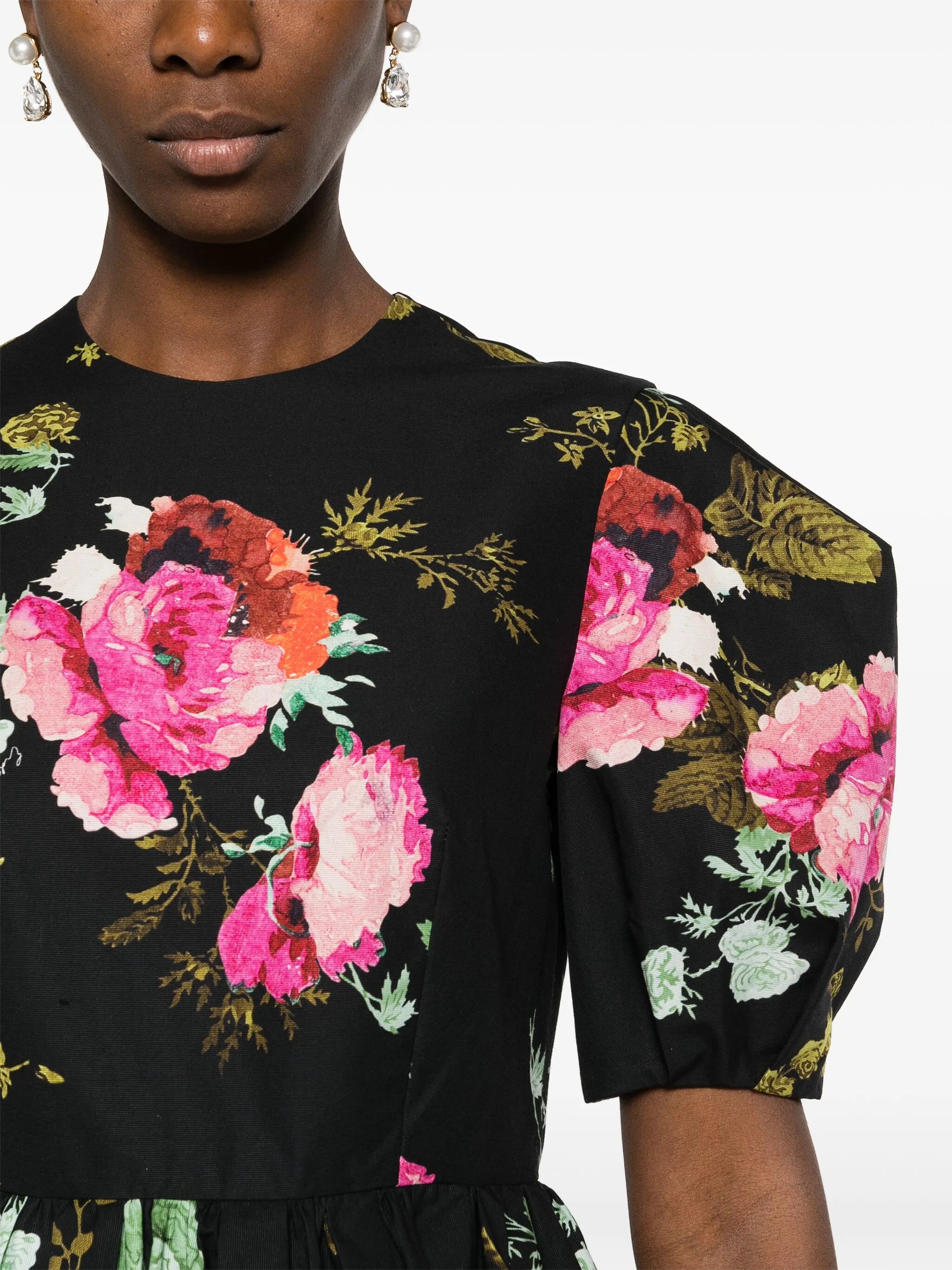 A-Line faille midi dress