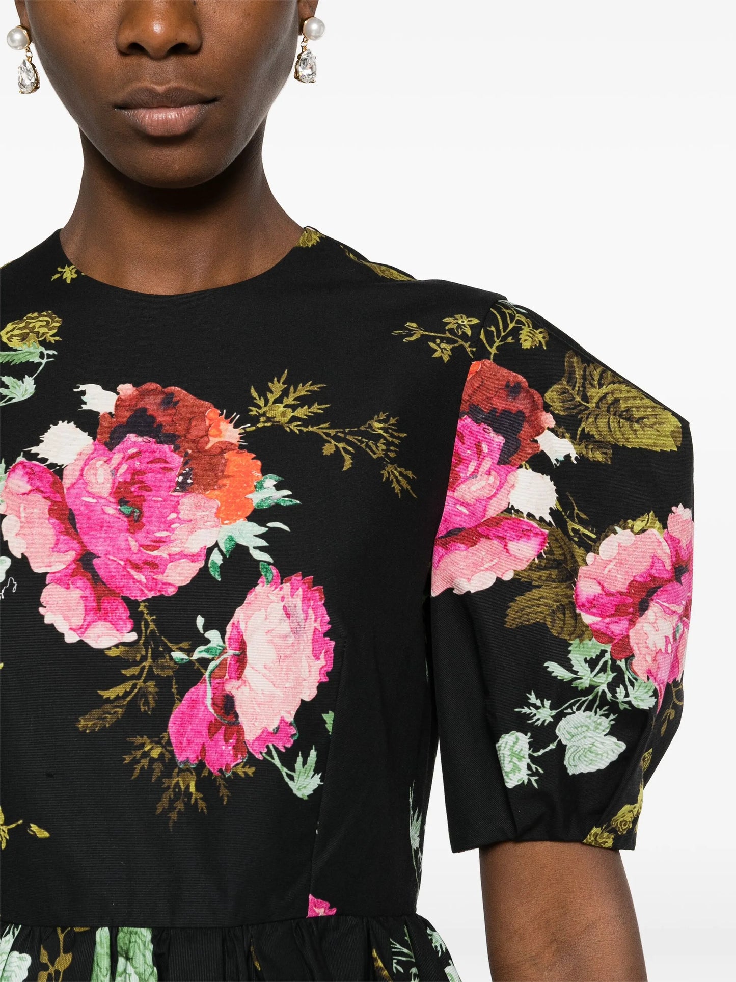A-Line faille midi dress