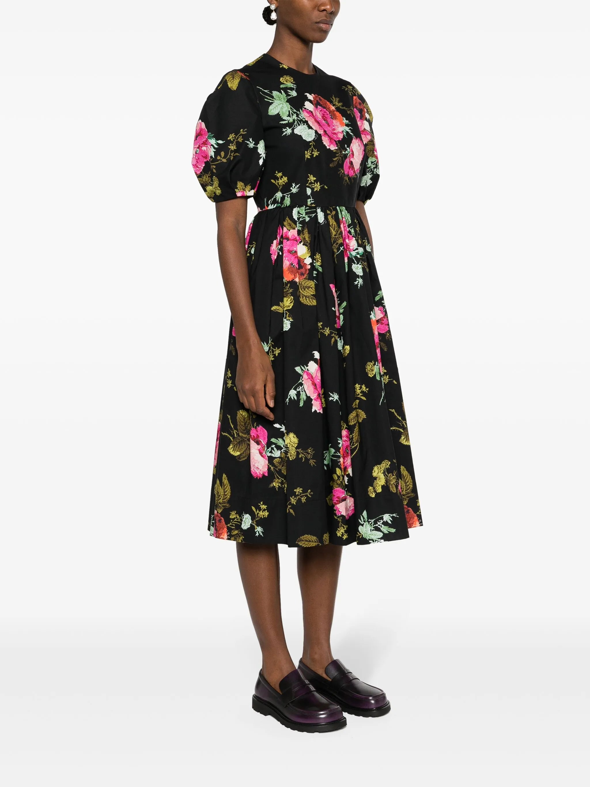 A-Line faille midi dress
