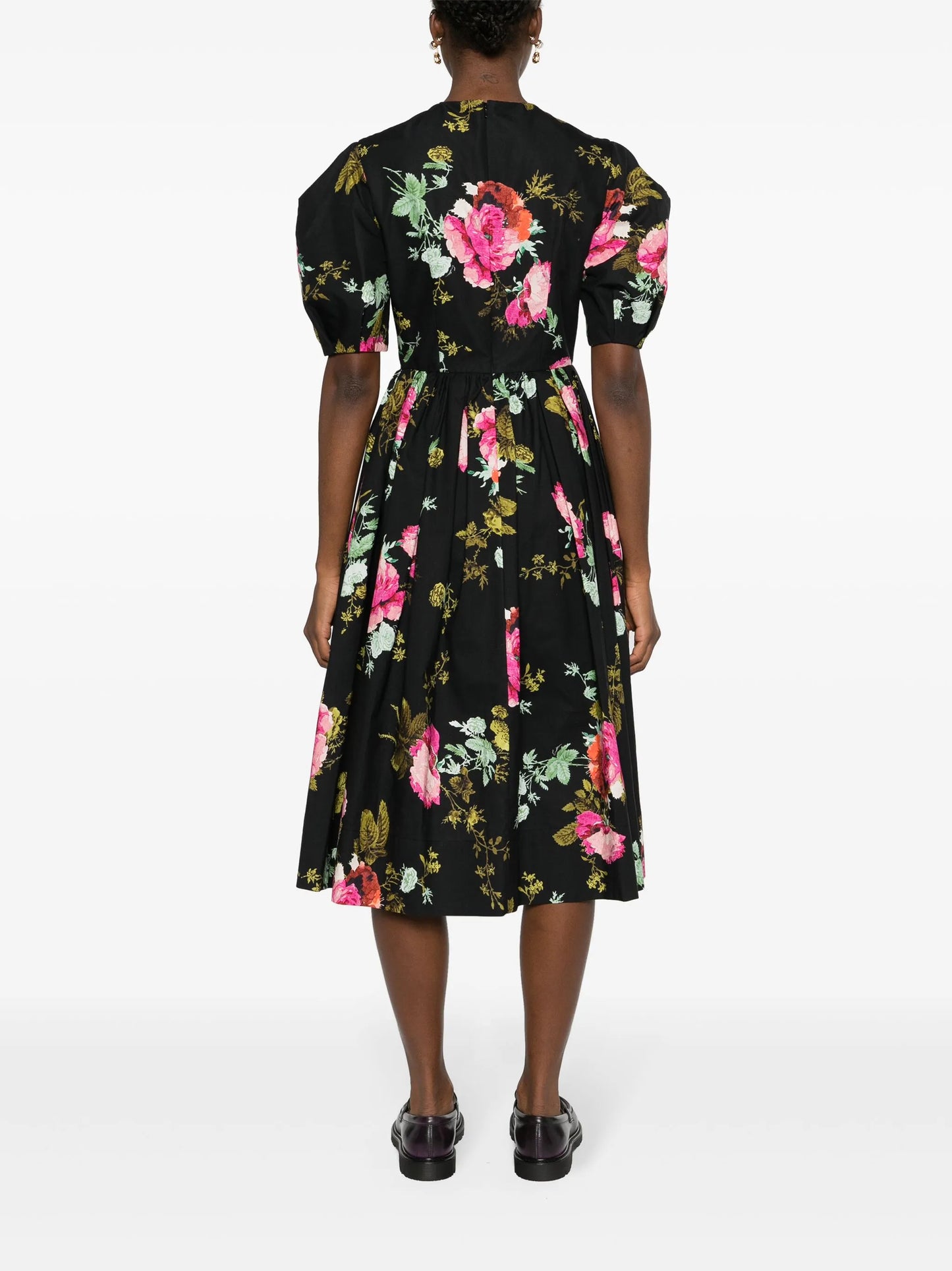 A-Line faille midi dress