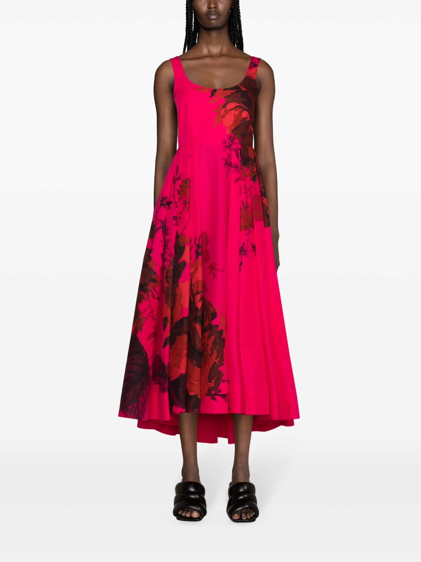 floral-print A-line maxi dress