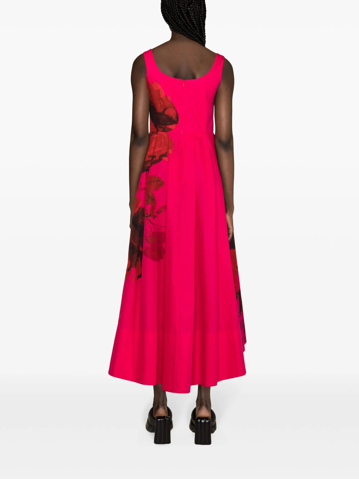 floral-print A-line maxi dress