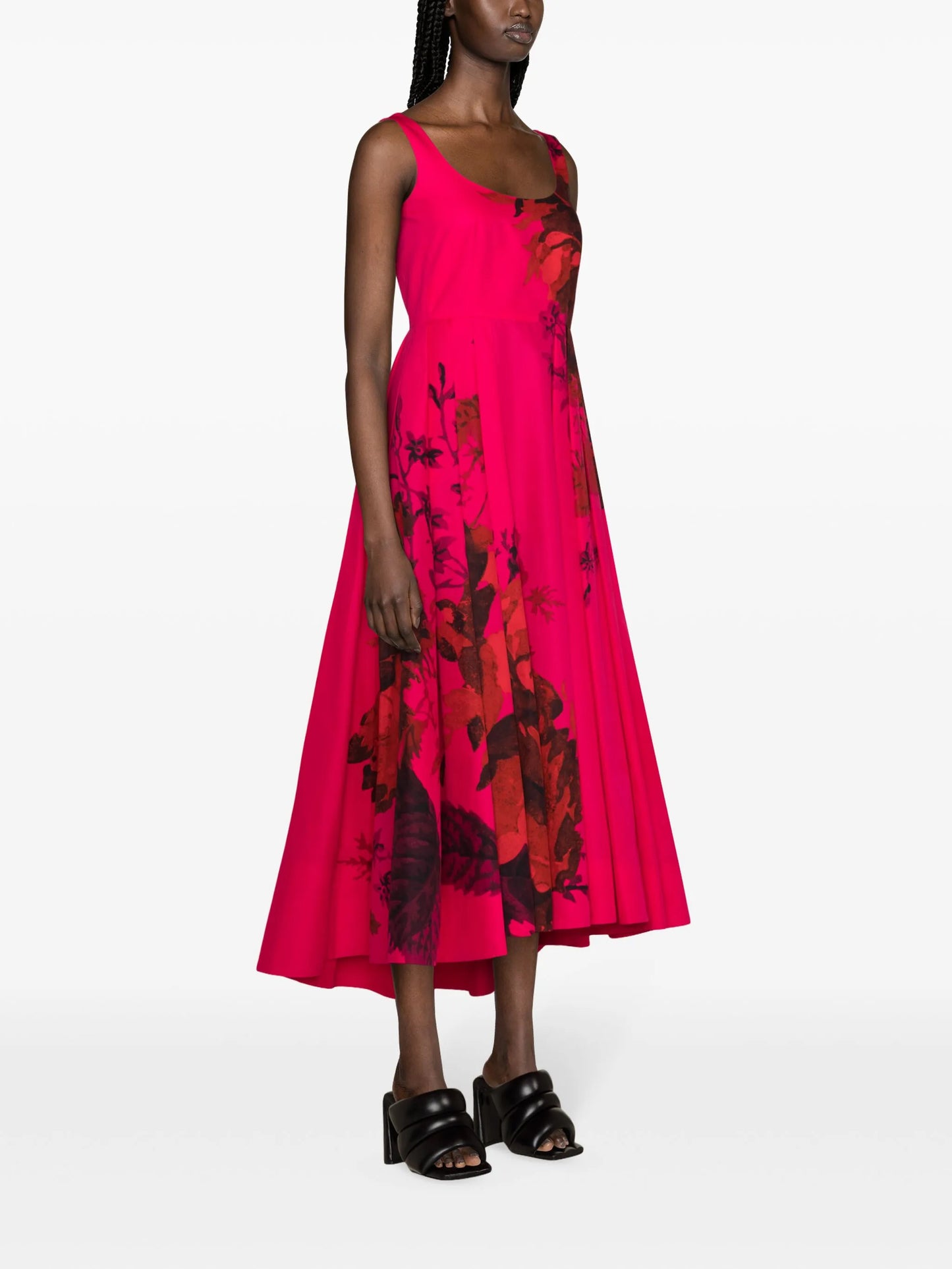 floral-print A-line maxi dress